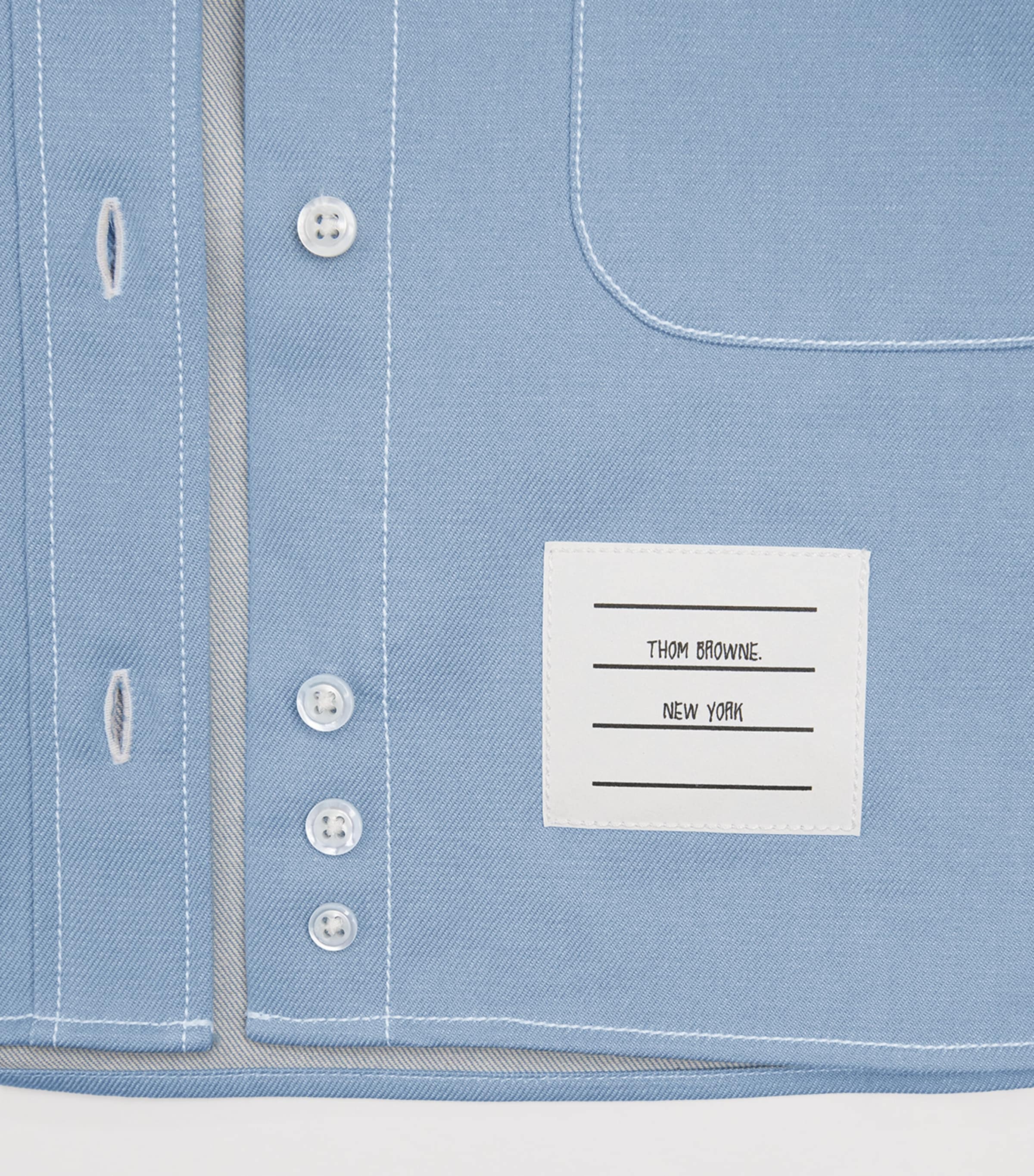 Denim Cropped Shirt LIGHT BLUE Image 2