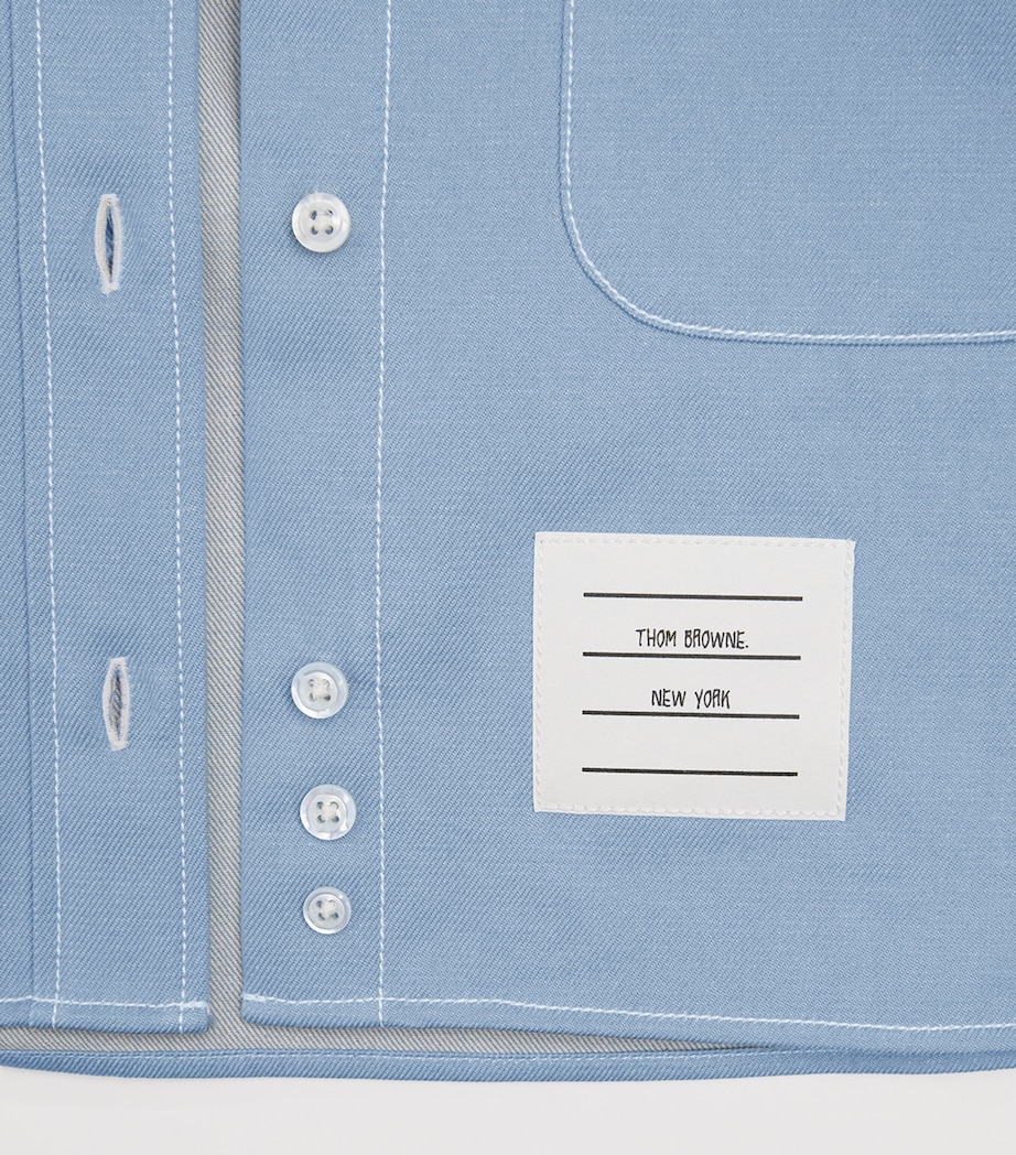 Denim Cropped Shirt LIGHT BLUE Image 2