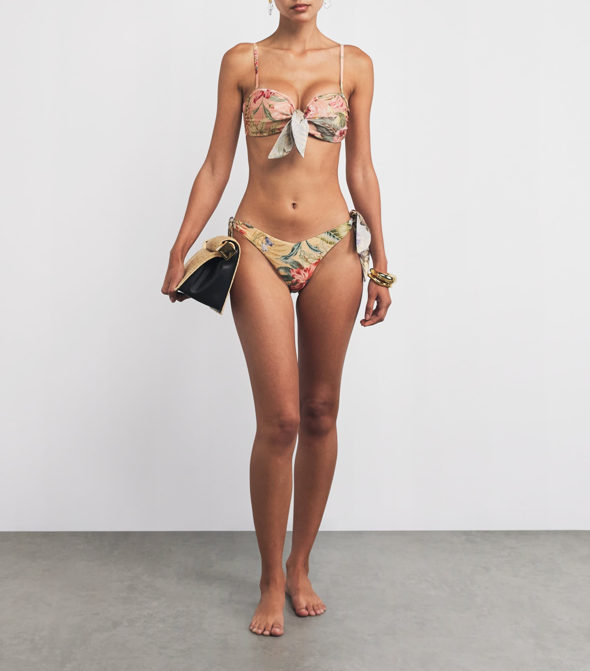 VIP【関税送料無料】希少 Zimmermann Coco Underwired Bikini Zimmermann Tiggy Balconette Bra Bikini Top in Lilac & Pink