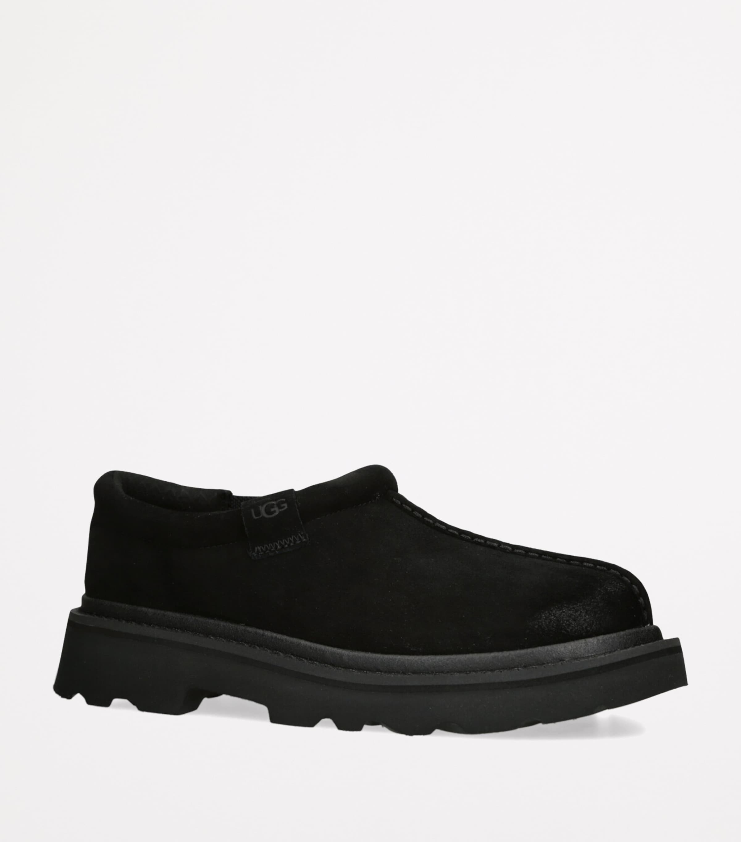 Suede Tasman Lug Slippers BLACK Image 3