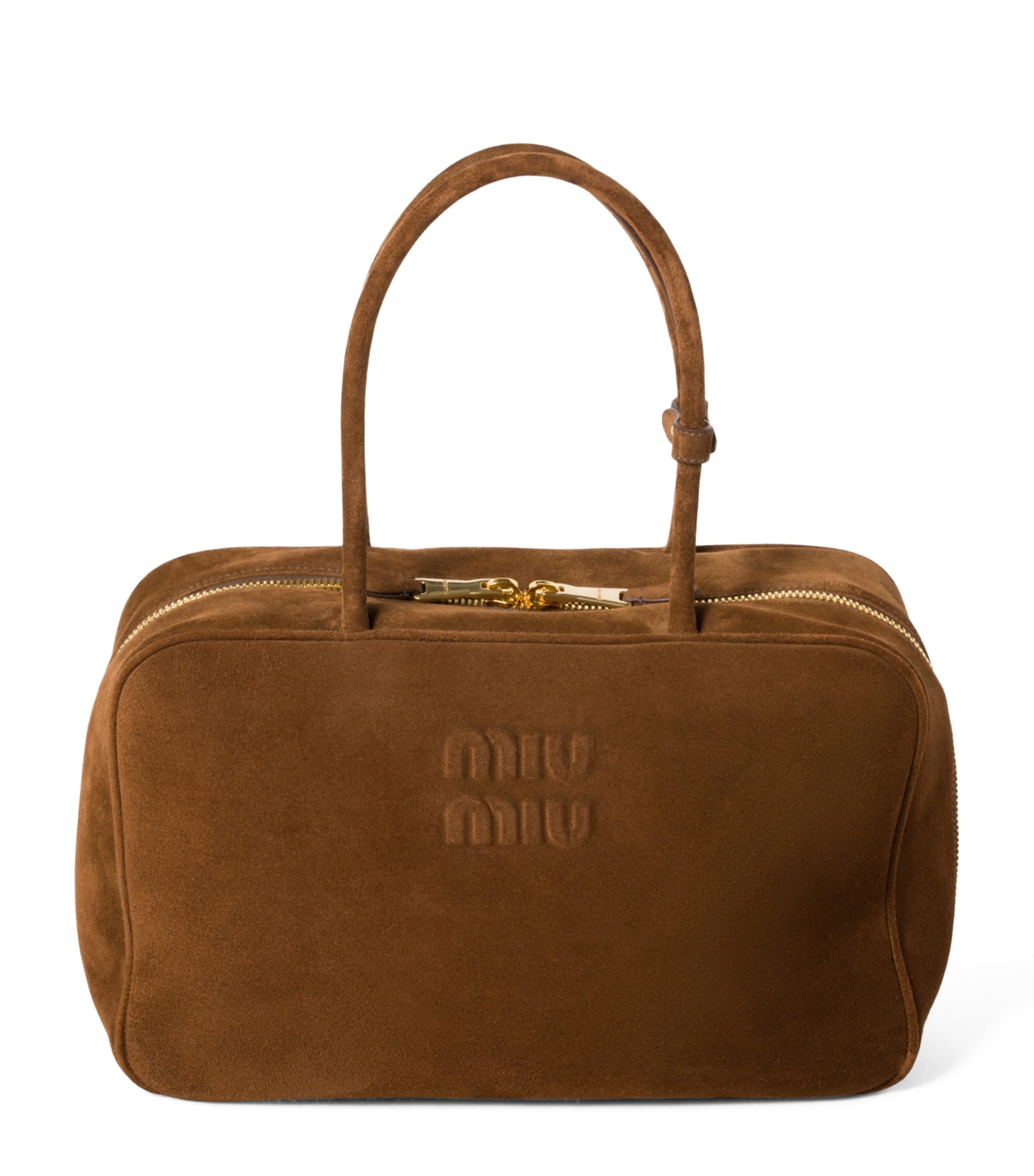 関税込 MiuMiu | Suede Beau bag Miu Miu Suede Beau Top-Handle Bag | Harrods UK