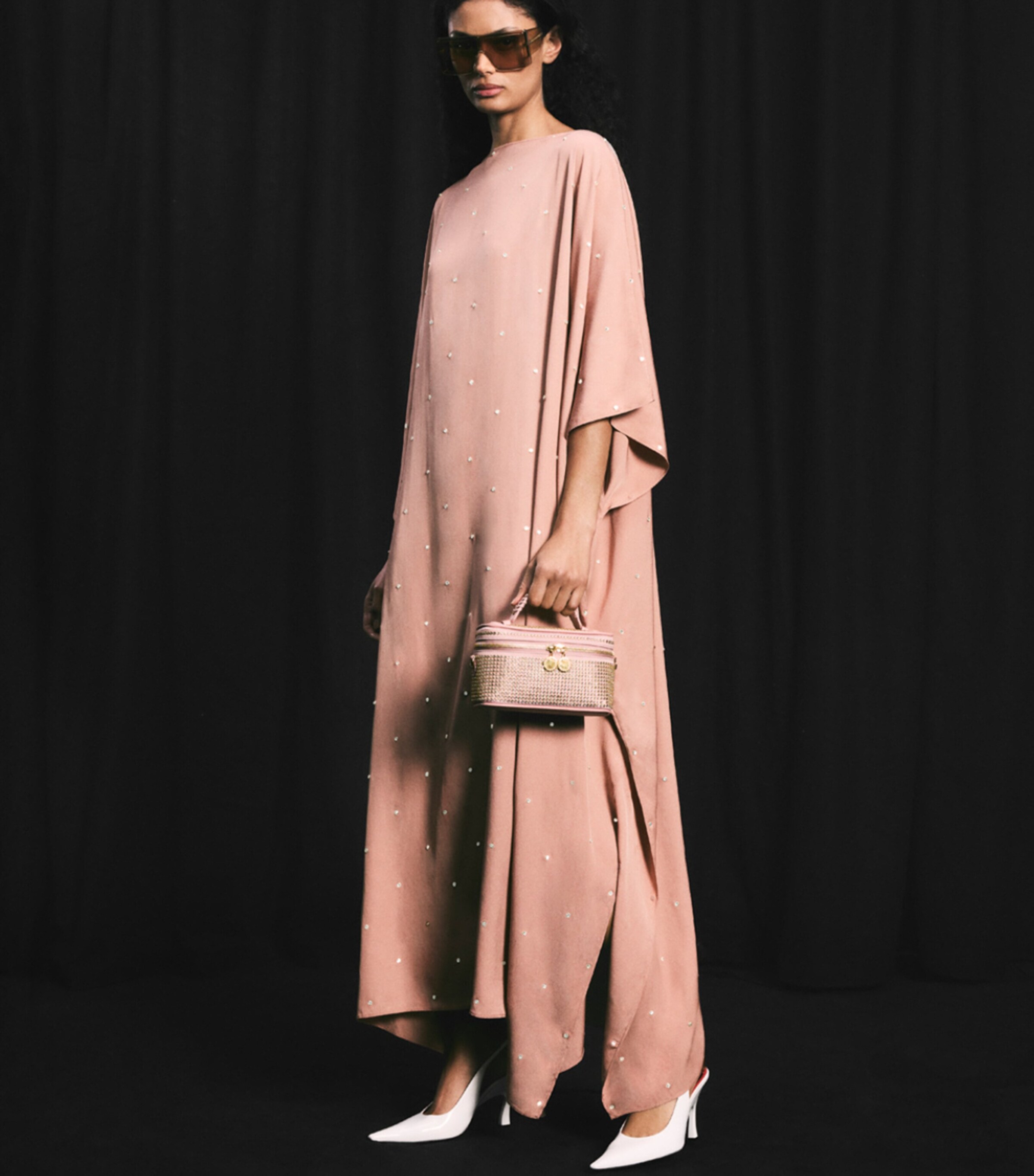 Stella McCartney Womens Rose Collection Embellished Maxi Dress Dusty Rose Image 6