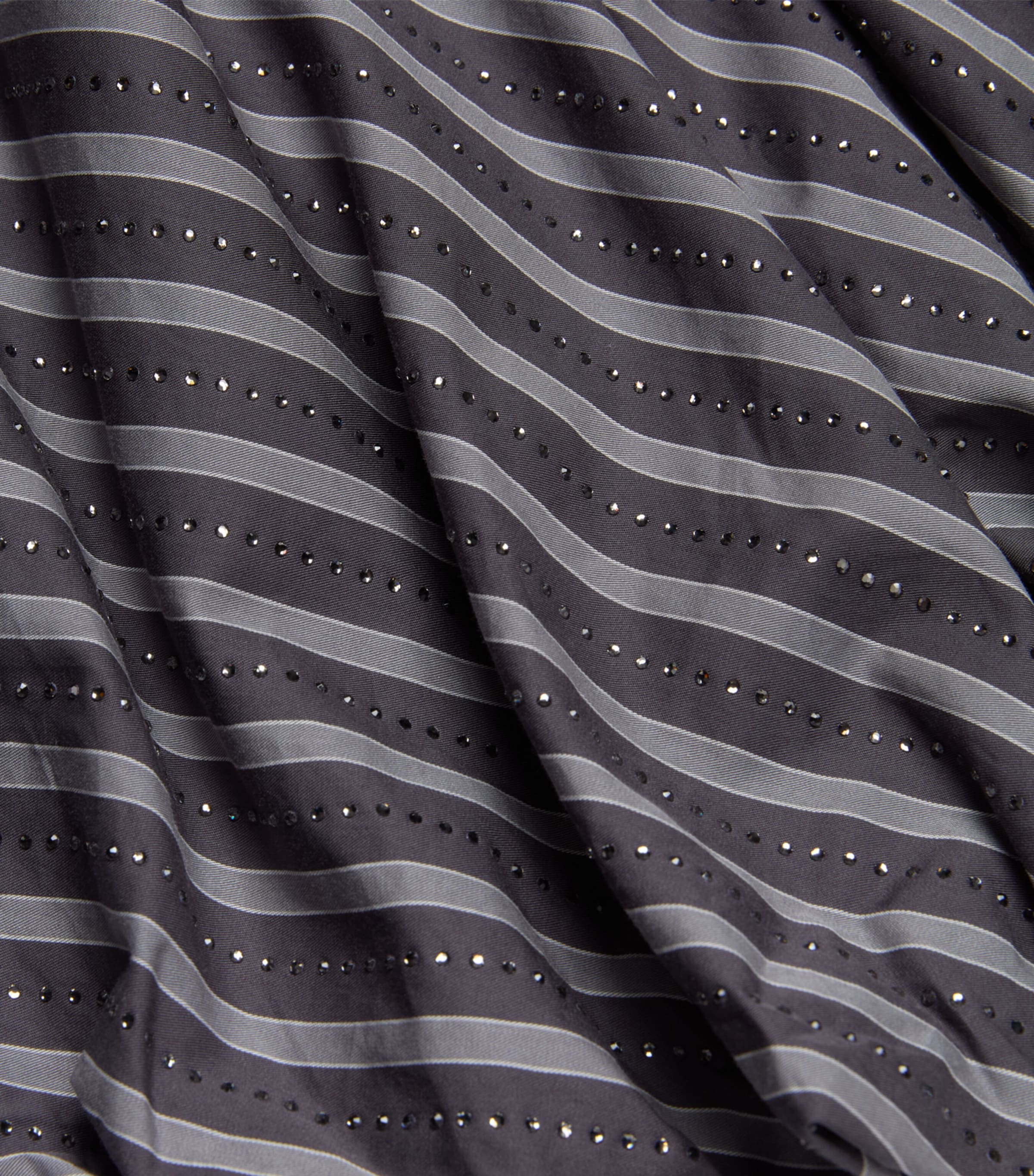 Embellished Stripe Mini Skirt GREY Image 1