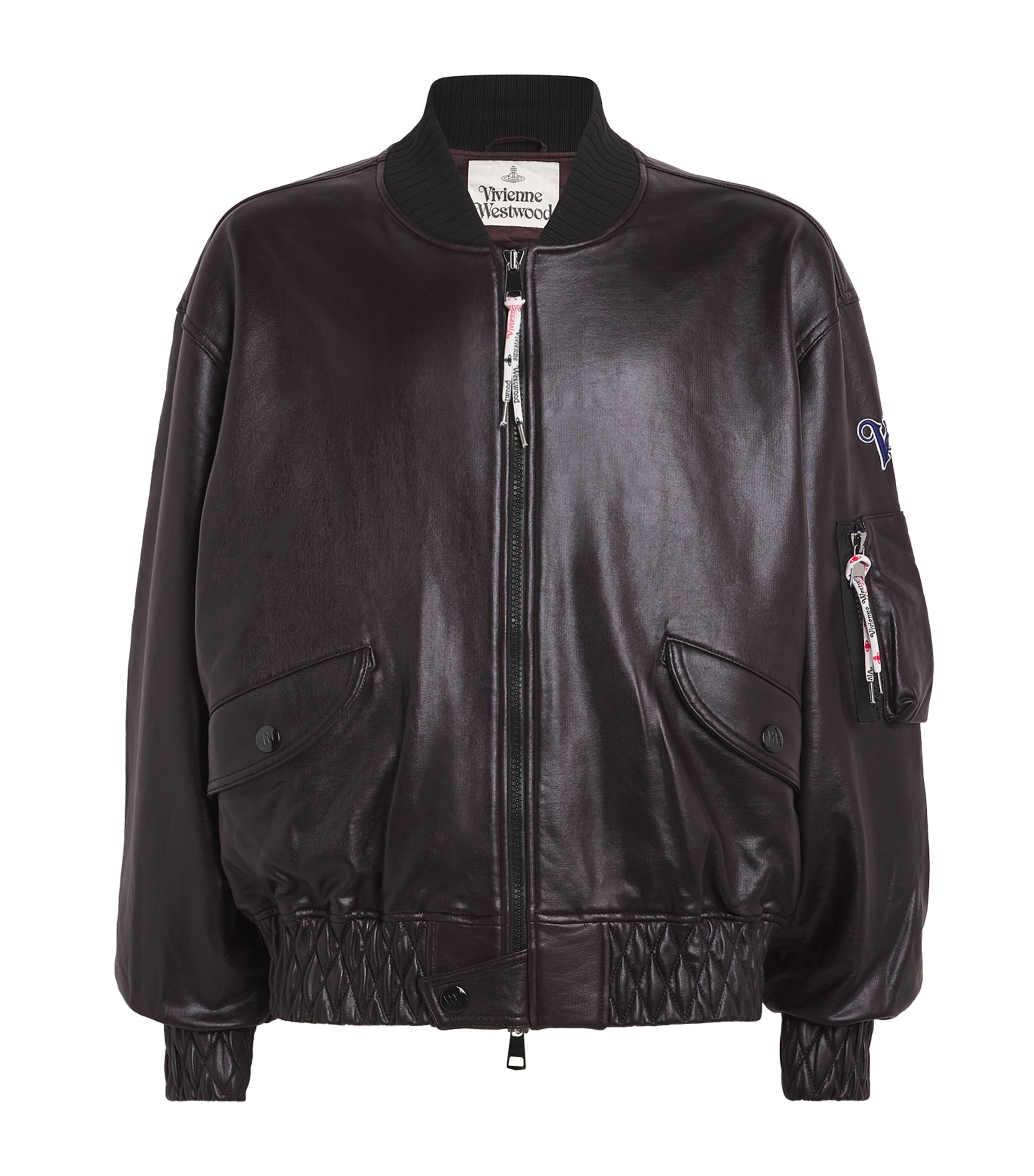 Vivienne Westwood Coated Bomber Jacket In Black