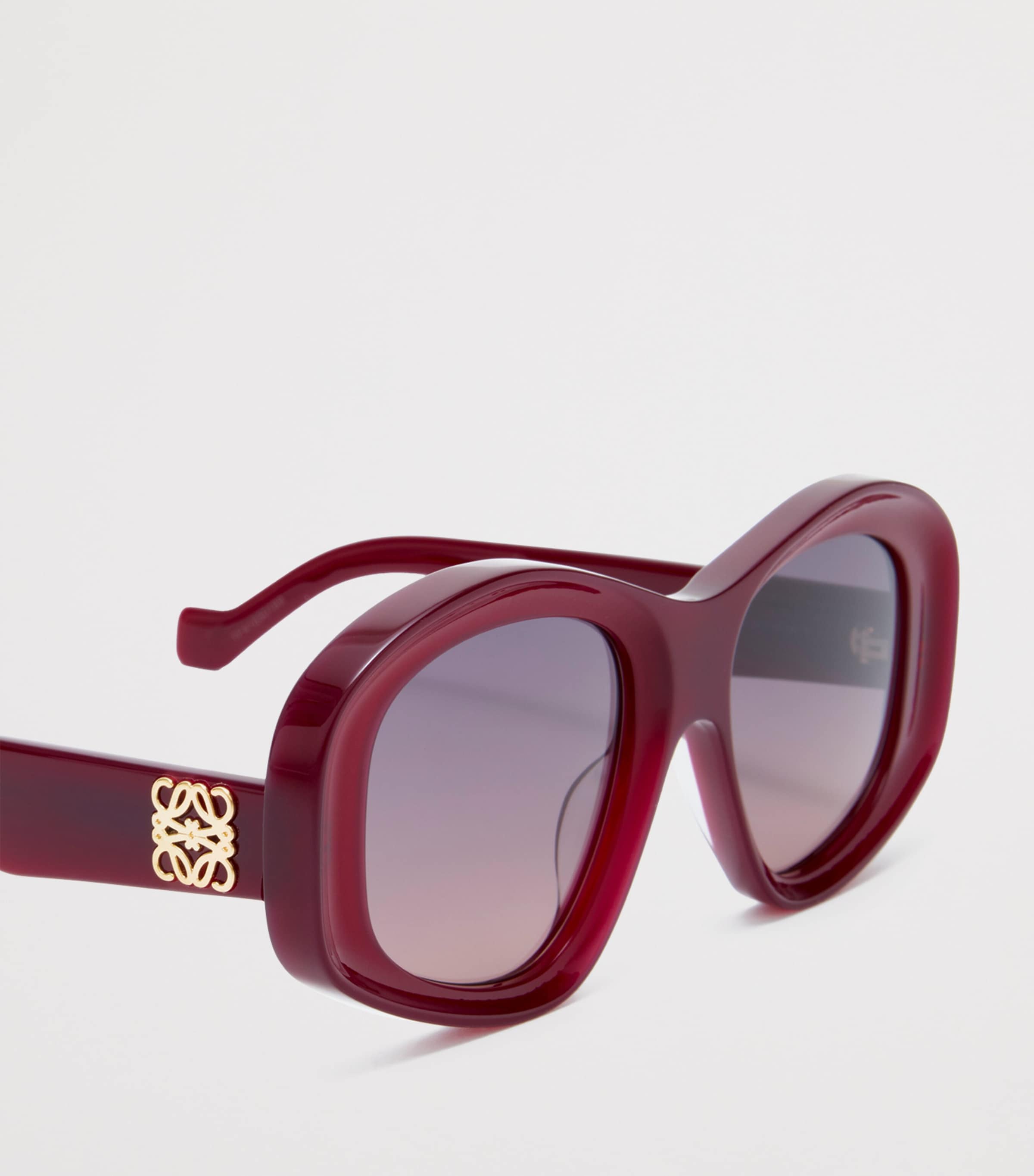Bevelled Pentagon Sunglasses MILKY BURGUNDY Image 4