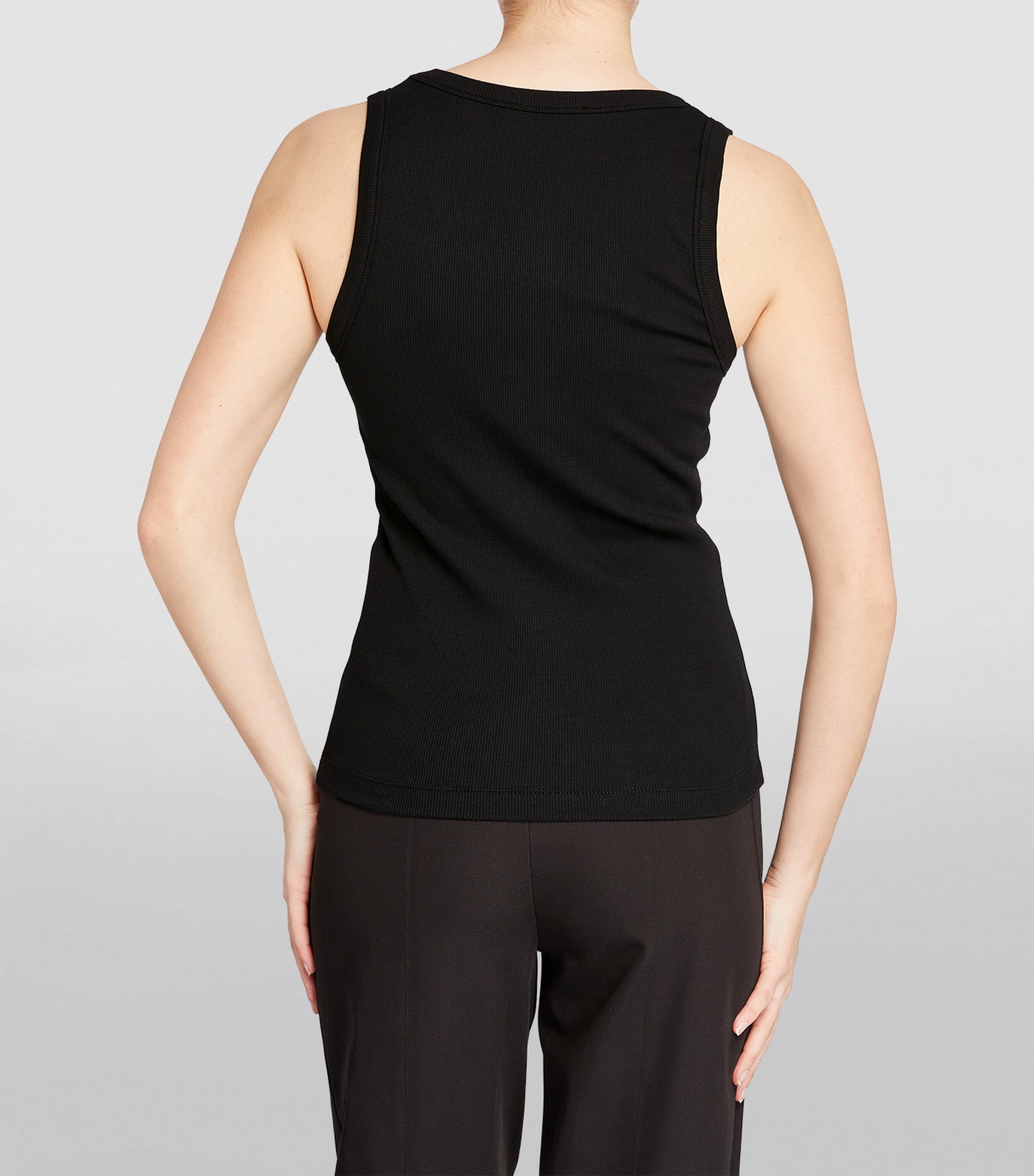 V-Neck Ribbed Ultimate Vest BLACK Image 3