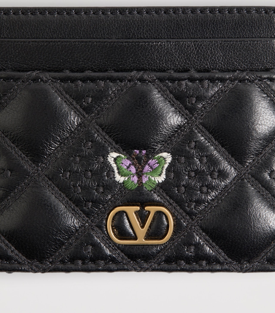 Valentino Garavani Leather Flutterby Card Holder Image 5