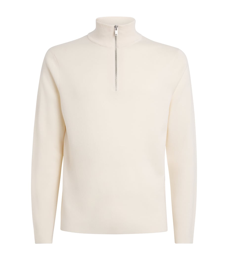 Wool Half-Zip Sweater OFF WHITE Image 1