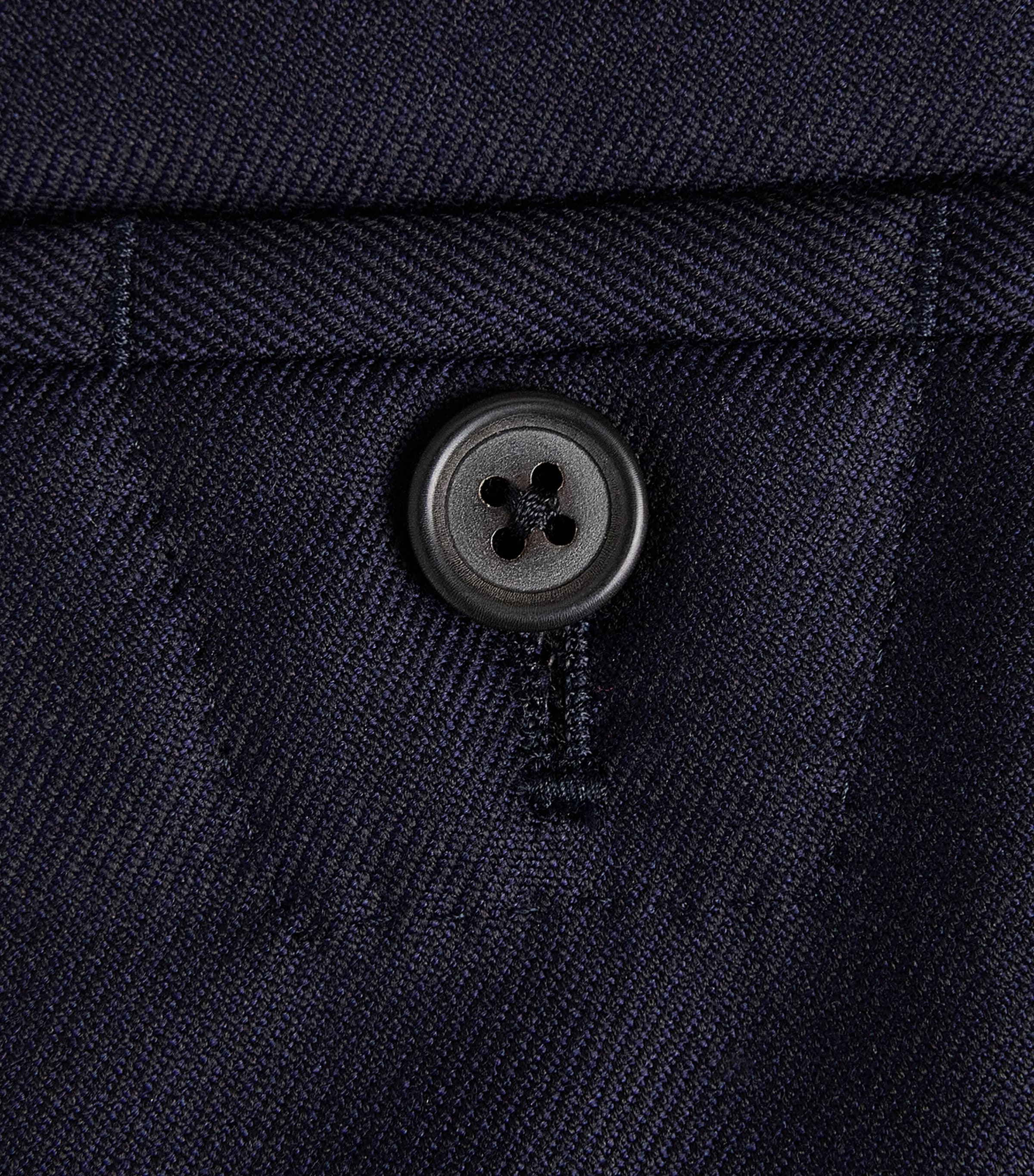 Corneliani Mens Virgin Wool Slim Trousers Dark Blue Image 6
