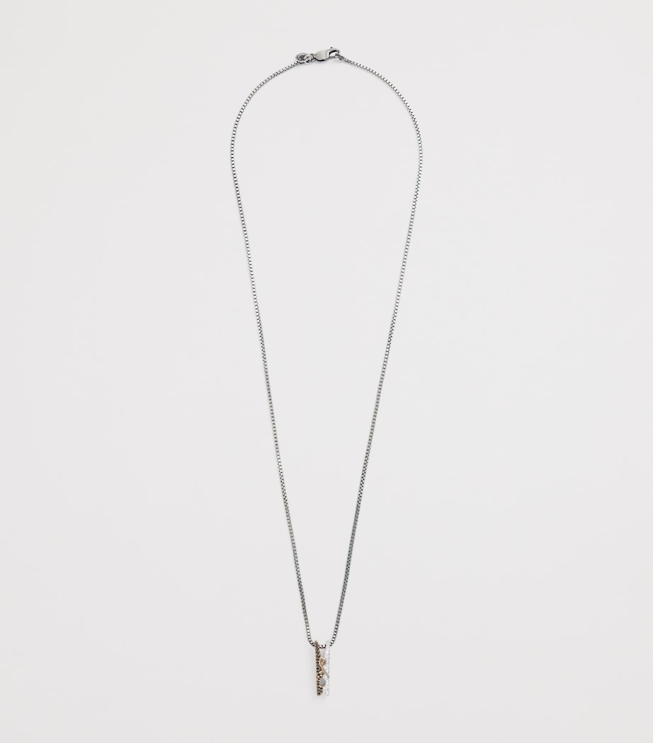 Rhodium-Plated Sterling Silver Mayfair Peg Necklace MULTI COLOURED Image 3