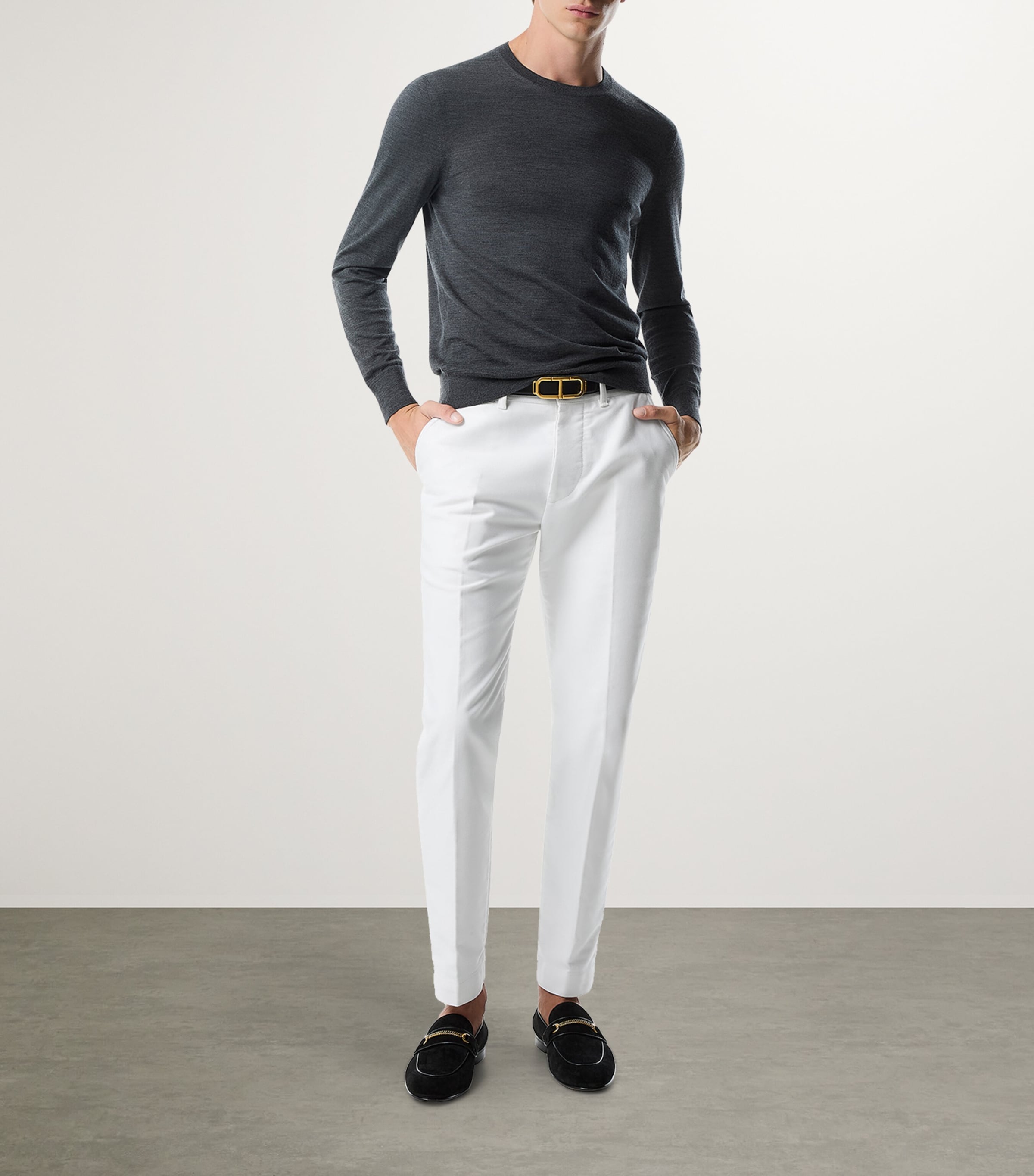 Tom Ford Wool Sweater In Grey