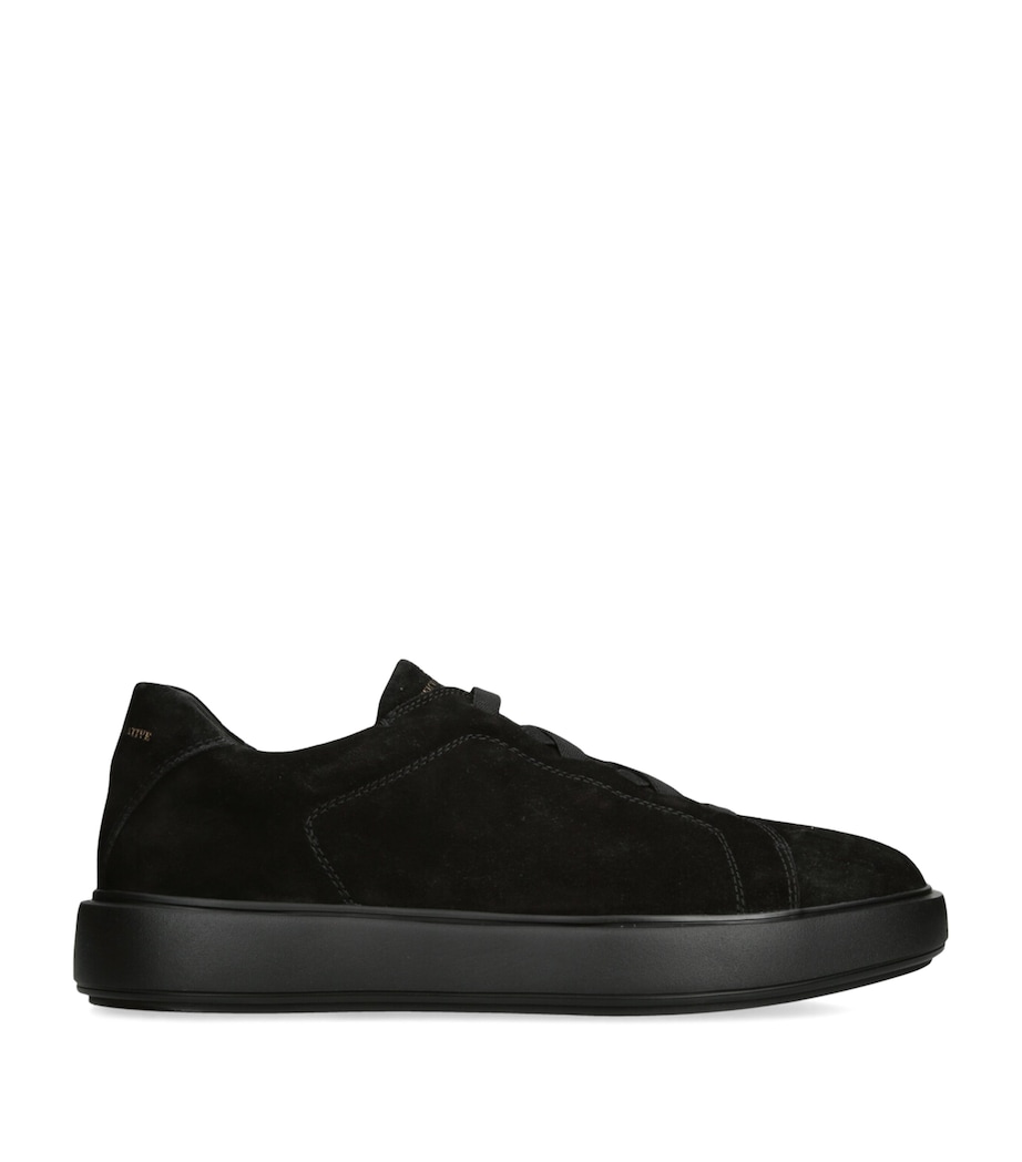 Officine Creative Suede Slouch Tonal Sneakers Black Image 1