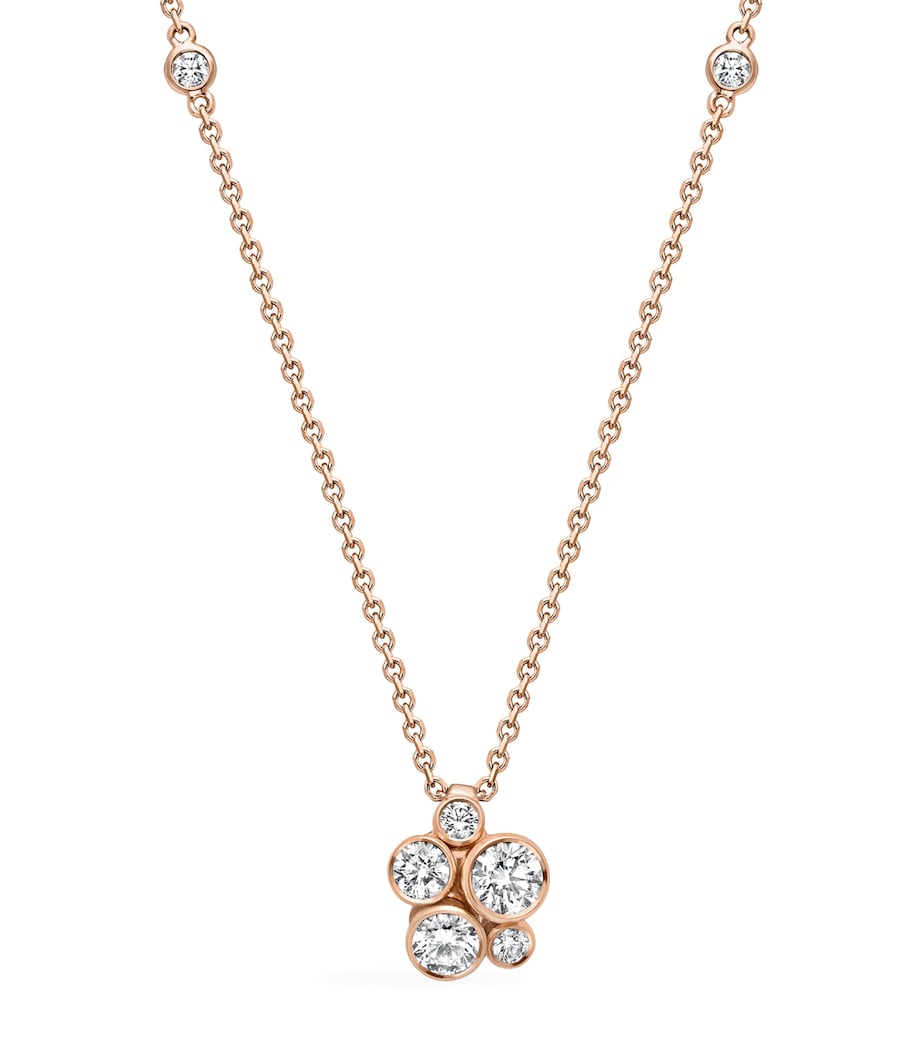 Rose Gold and Diamond Raindance Pendant Necklace 18 CARAT ROSE GOLD Image 1
