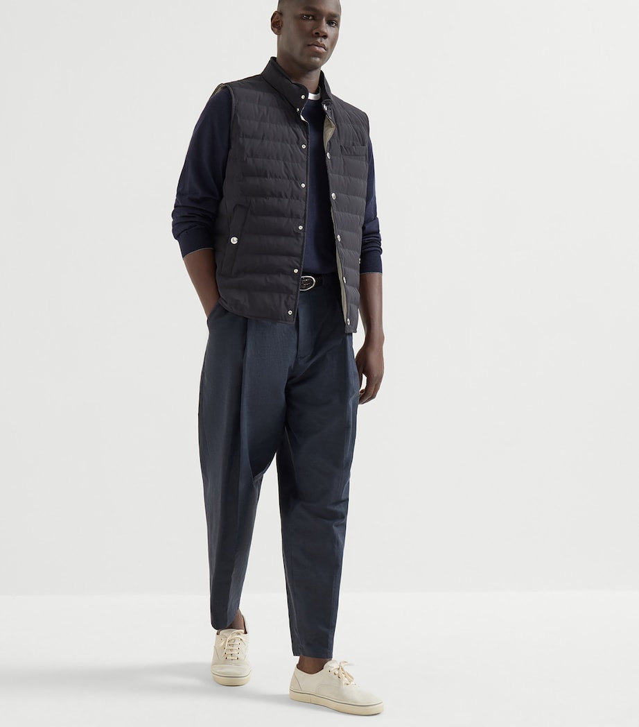 Brunello Cucinelli Mens Bonded Taffeta Down Gilet Image 2