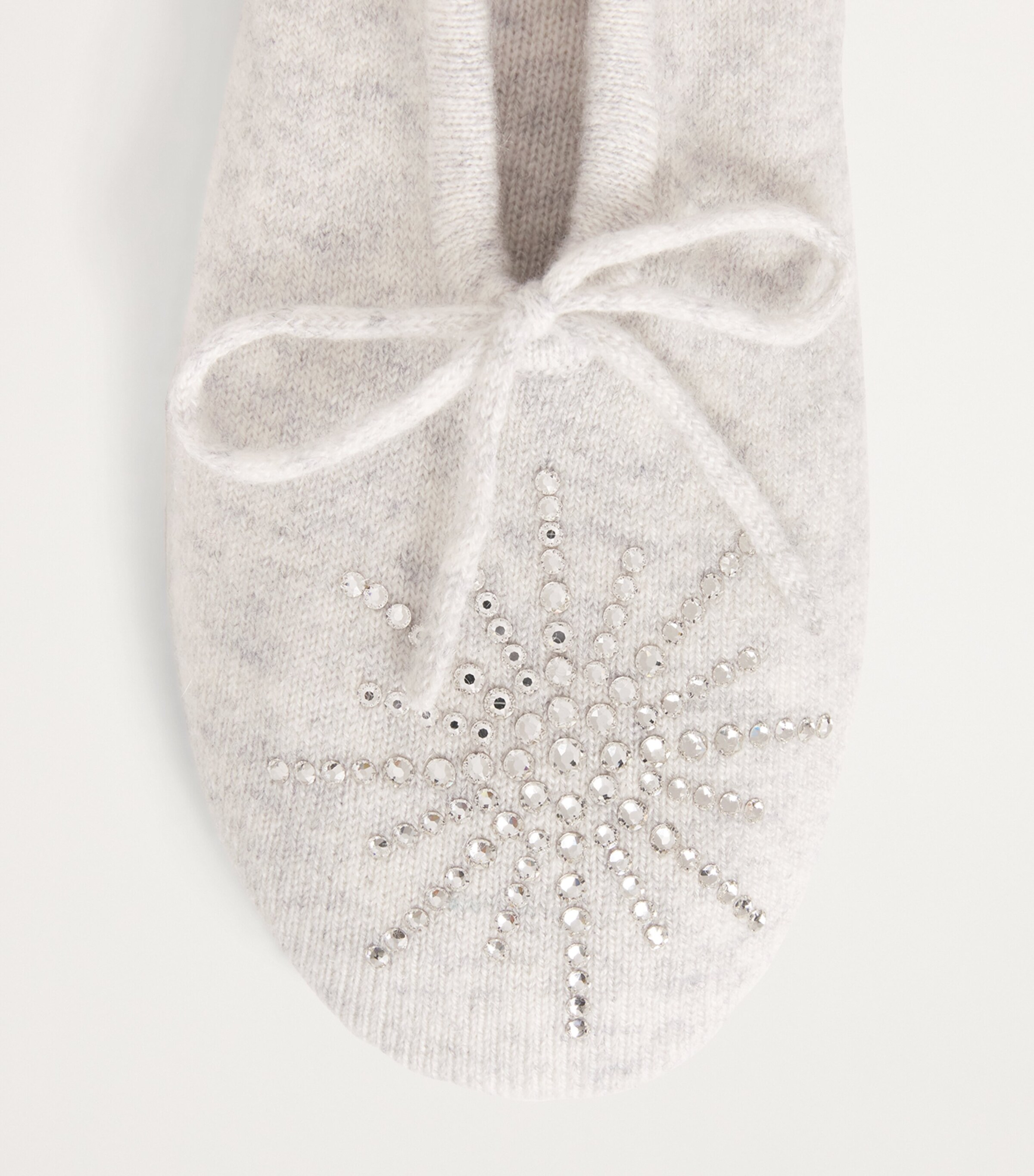 William Sharp Cashmere Crystal-Embellished Dolly Slippers Silverhaze Image 5