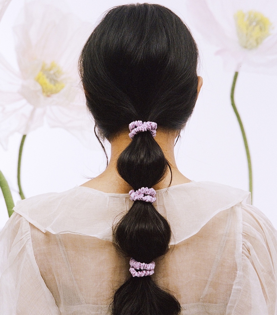 Mulberry Silk Skinny Scrunchies (Set of 4) WILDFLOWER Image 4
