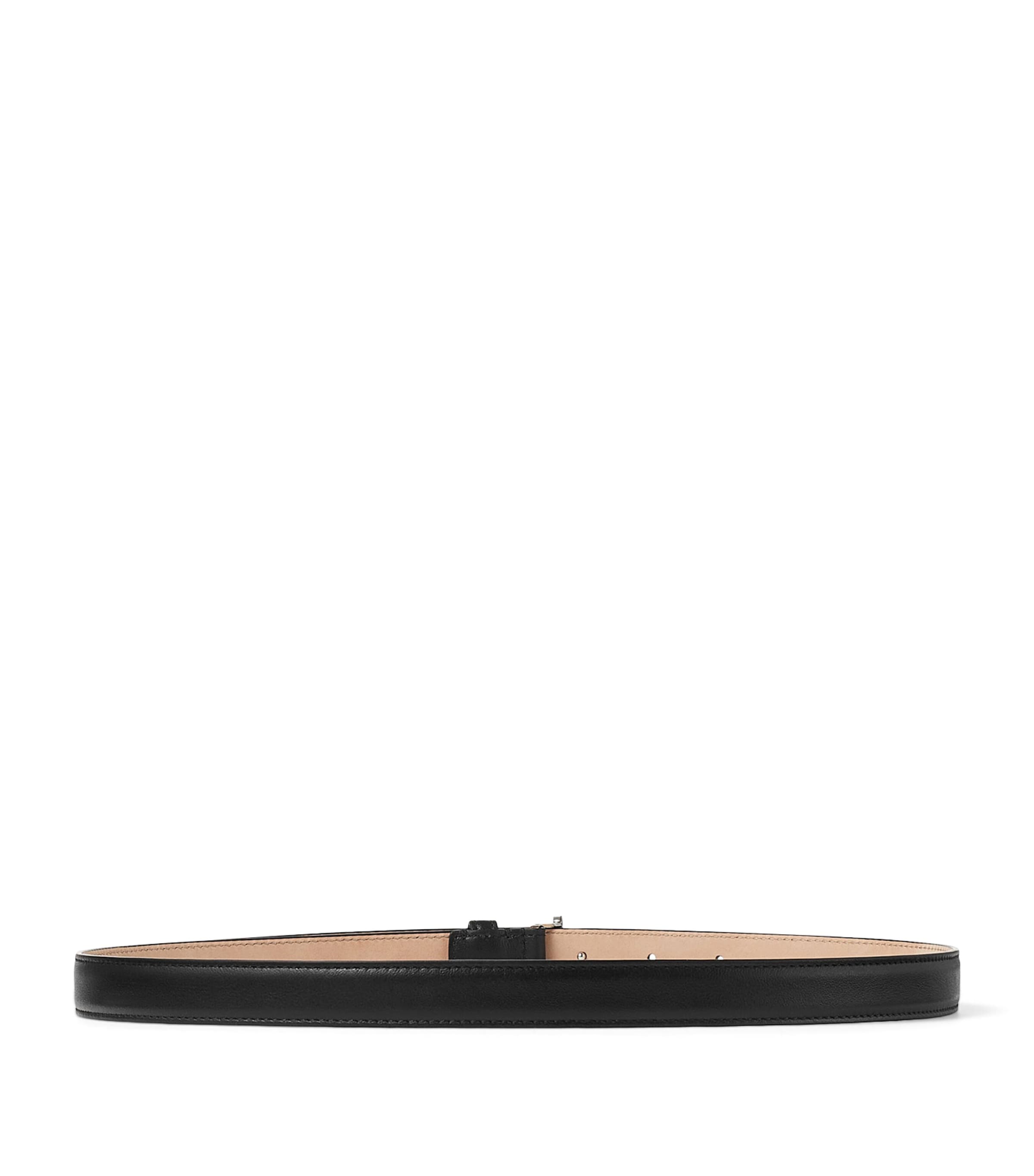 Leather Mini Helina Belt BLACK/SILVER Image 3