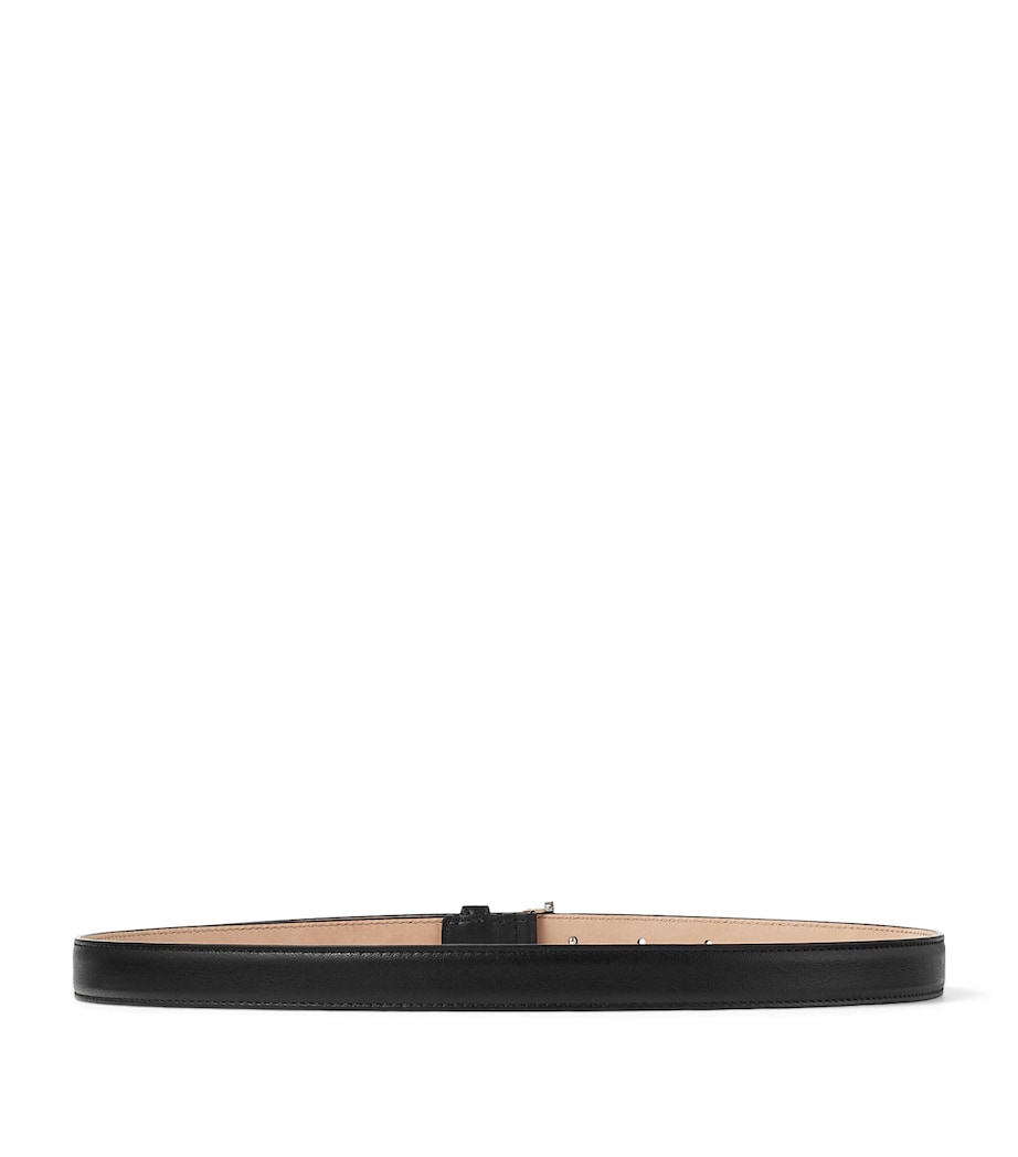 Leather Mini Helina Belt BLACK/SILVER Image 3