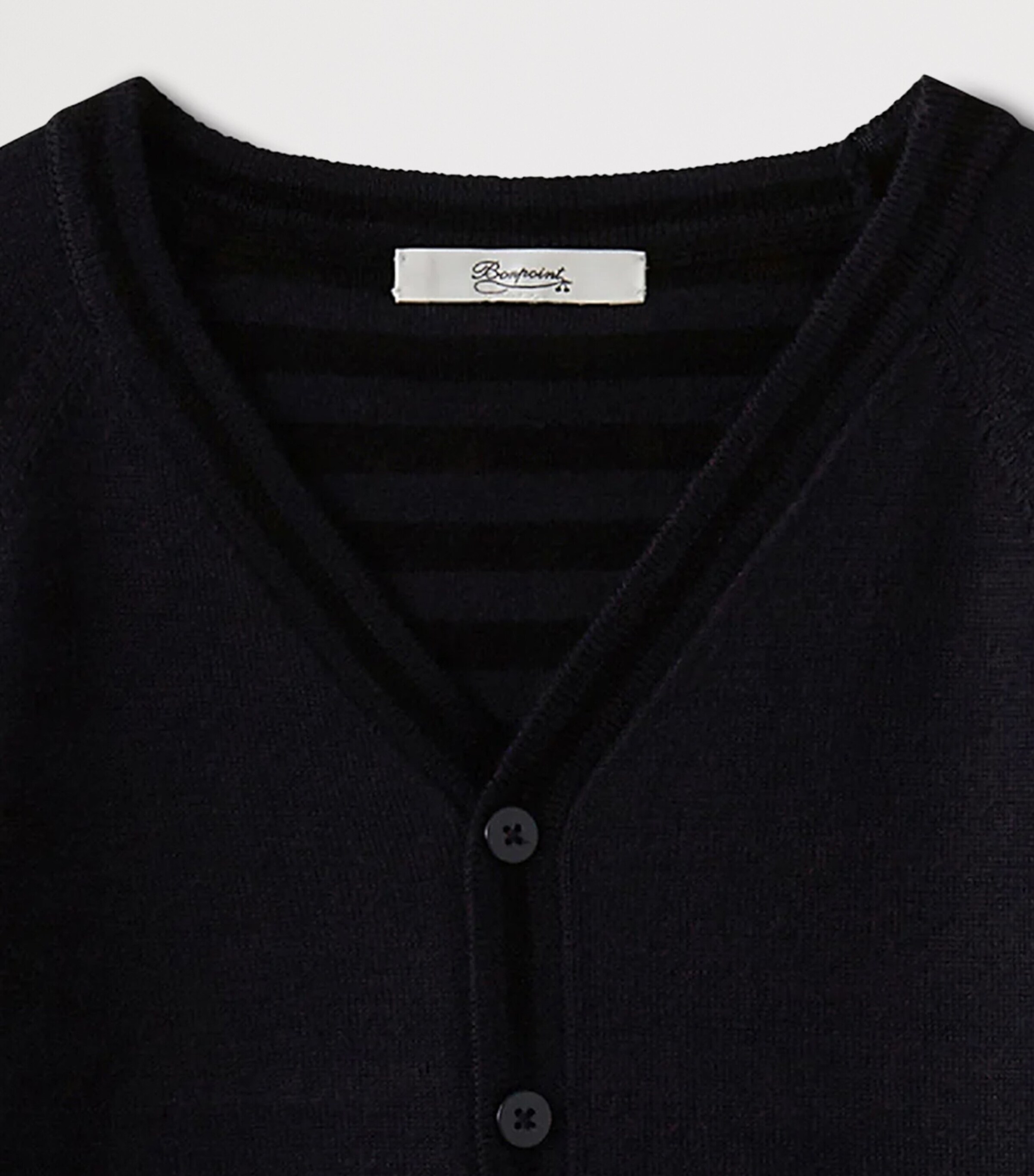 Bonpoint Wool V-Neck Cardigan (10-12 Years) Upb Marine Image 2