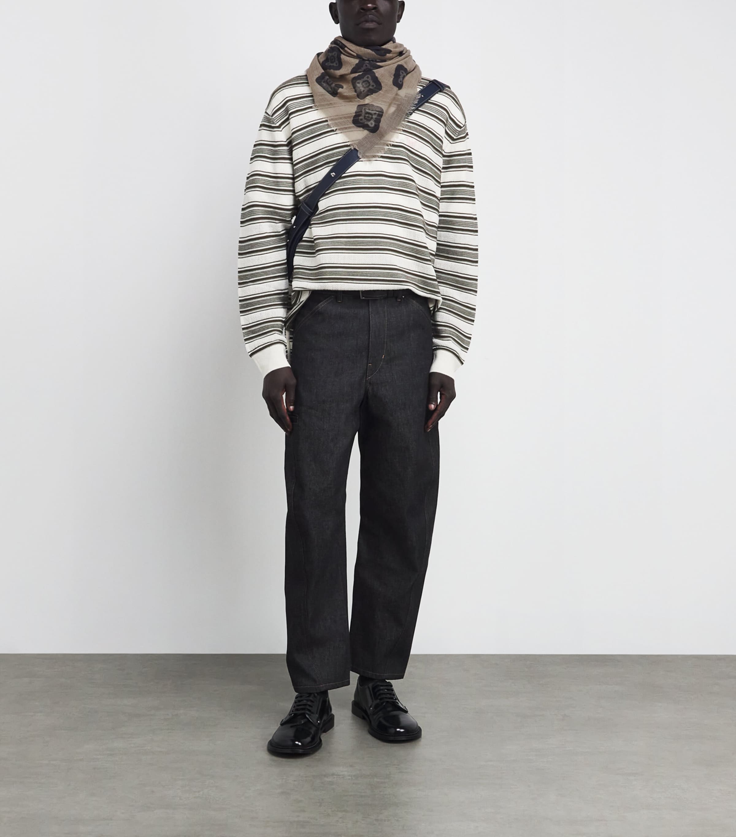 Virgin Wool-Yak Wool Printed Foulard F6050 Image 2