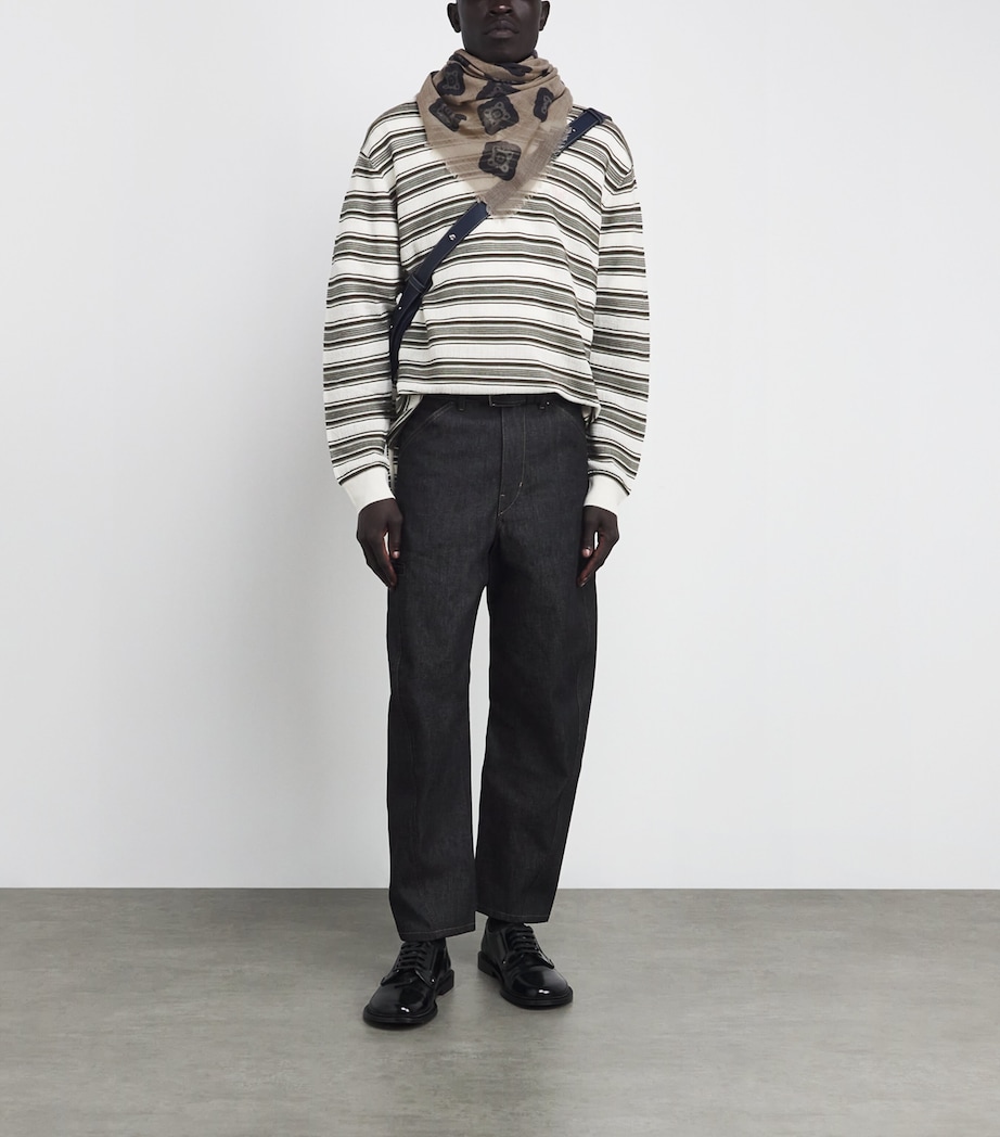 Virgin Wool-Yak Wool Printed Foulard F6050 Image 2