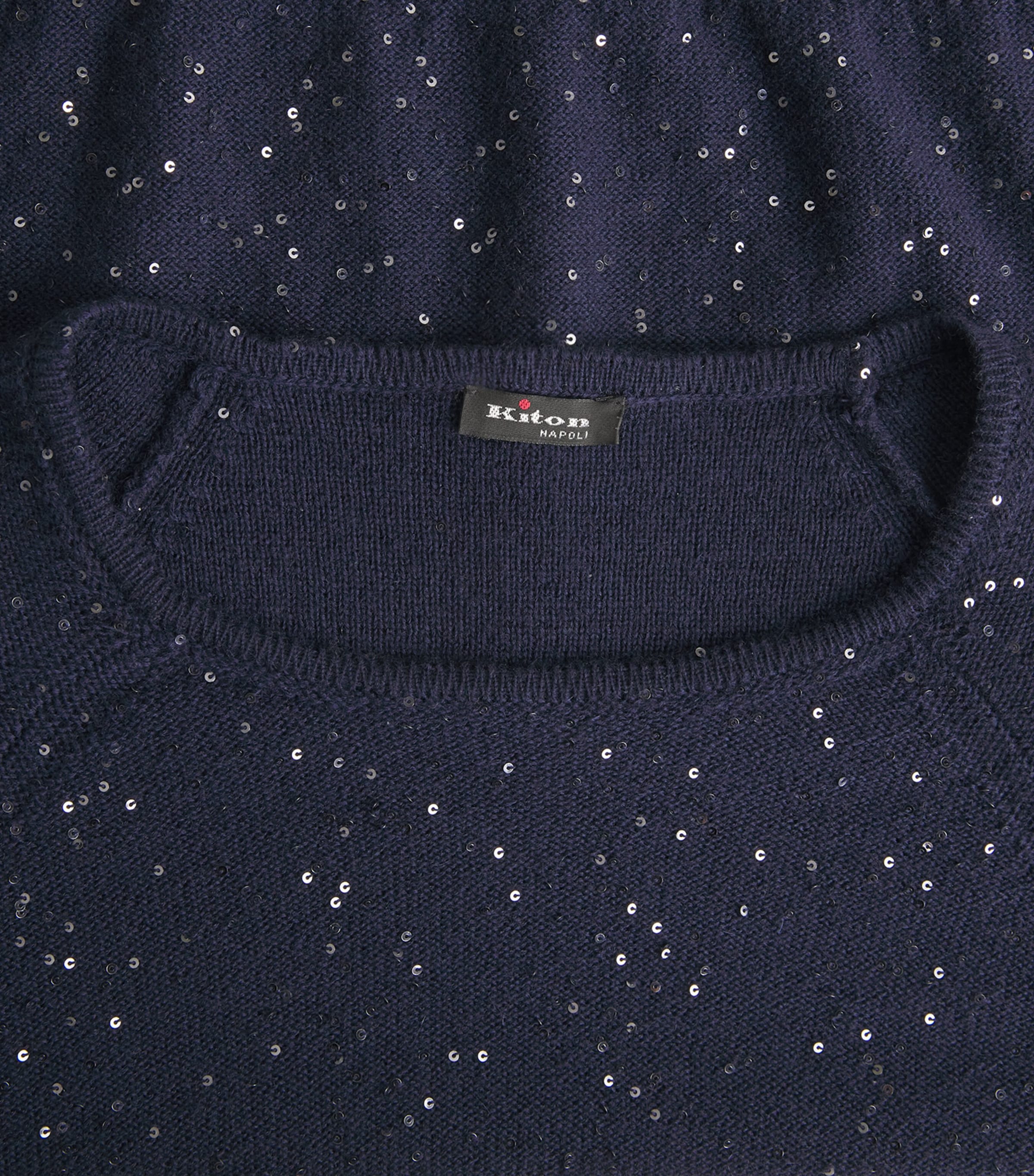 Cashmere Sequin Sweater BLUE Image 6