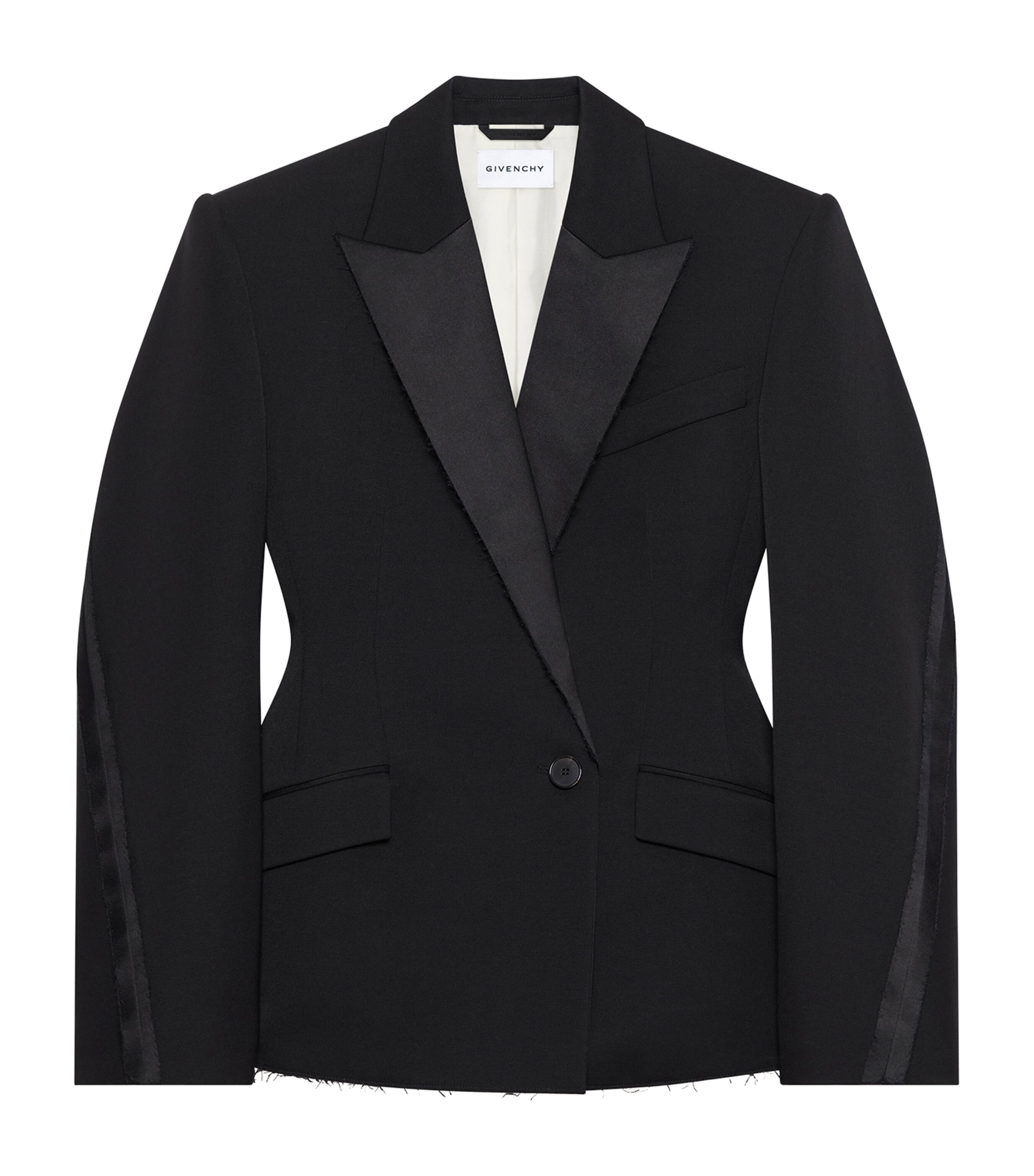 Wool Double-Breasted Jacket BLACK Image 1