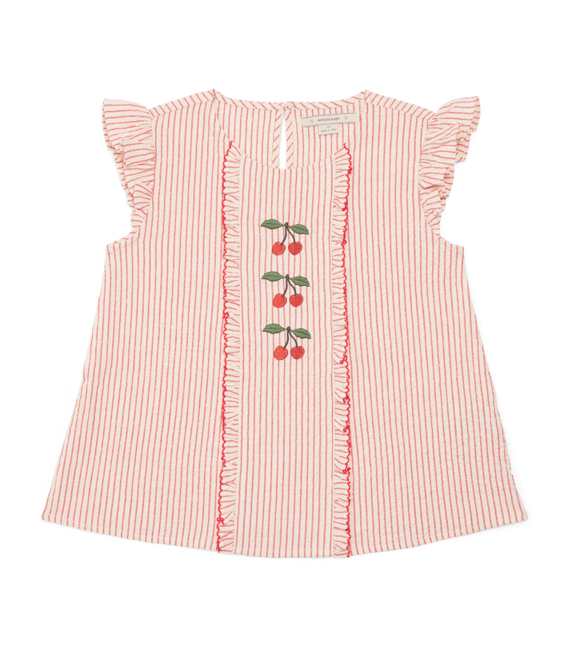 KONGES SLOJD Seersucker Stripe Ellie T-Shirt (9 Months-10 Years) Amour Image 1