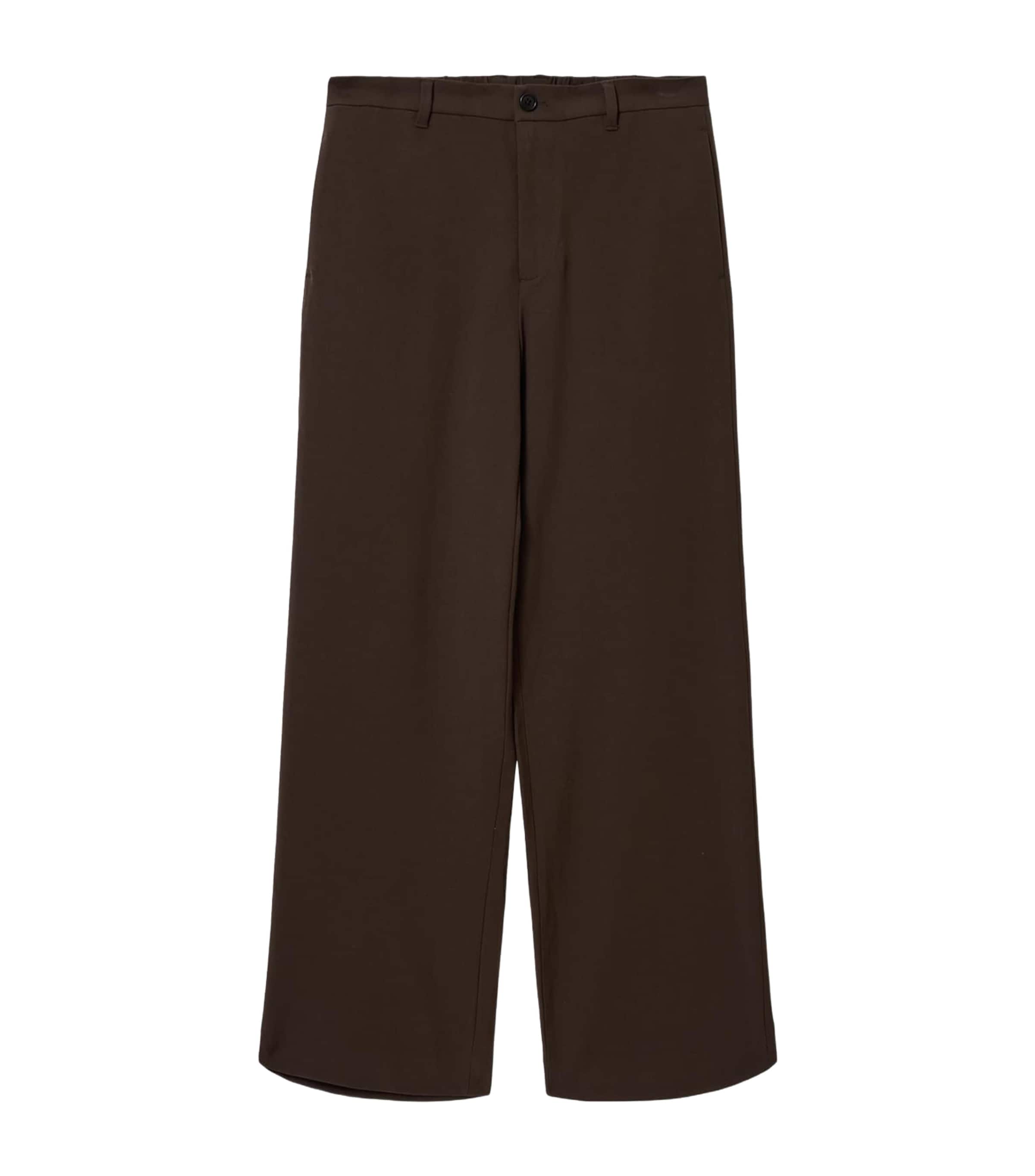 Wide-Leg Halla Trousers TAUPE BROWN Image 1