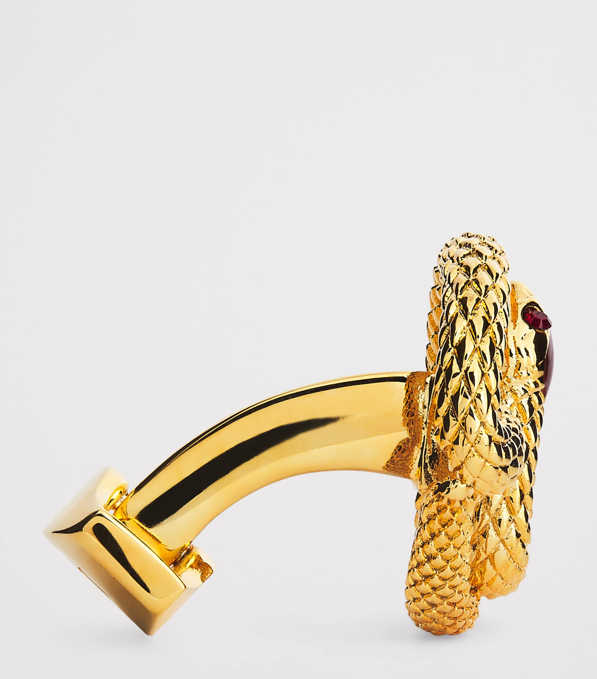 Gold-Plated Enamel-Detail Viper Cufflinks YELL GLD COLOUR Image 4