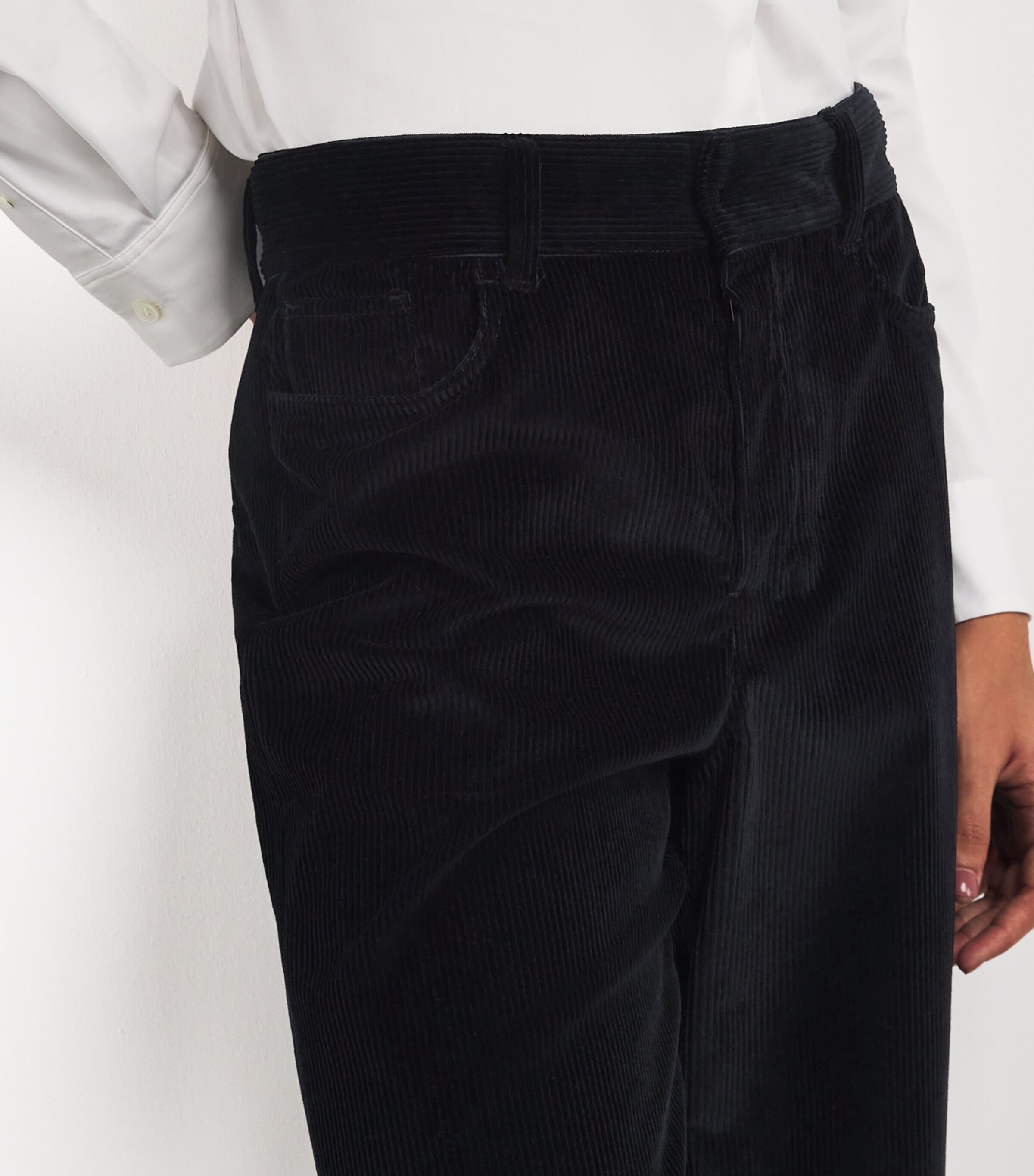 Cotton Corduroy Trousers BLACK Image 6