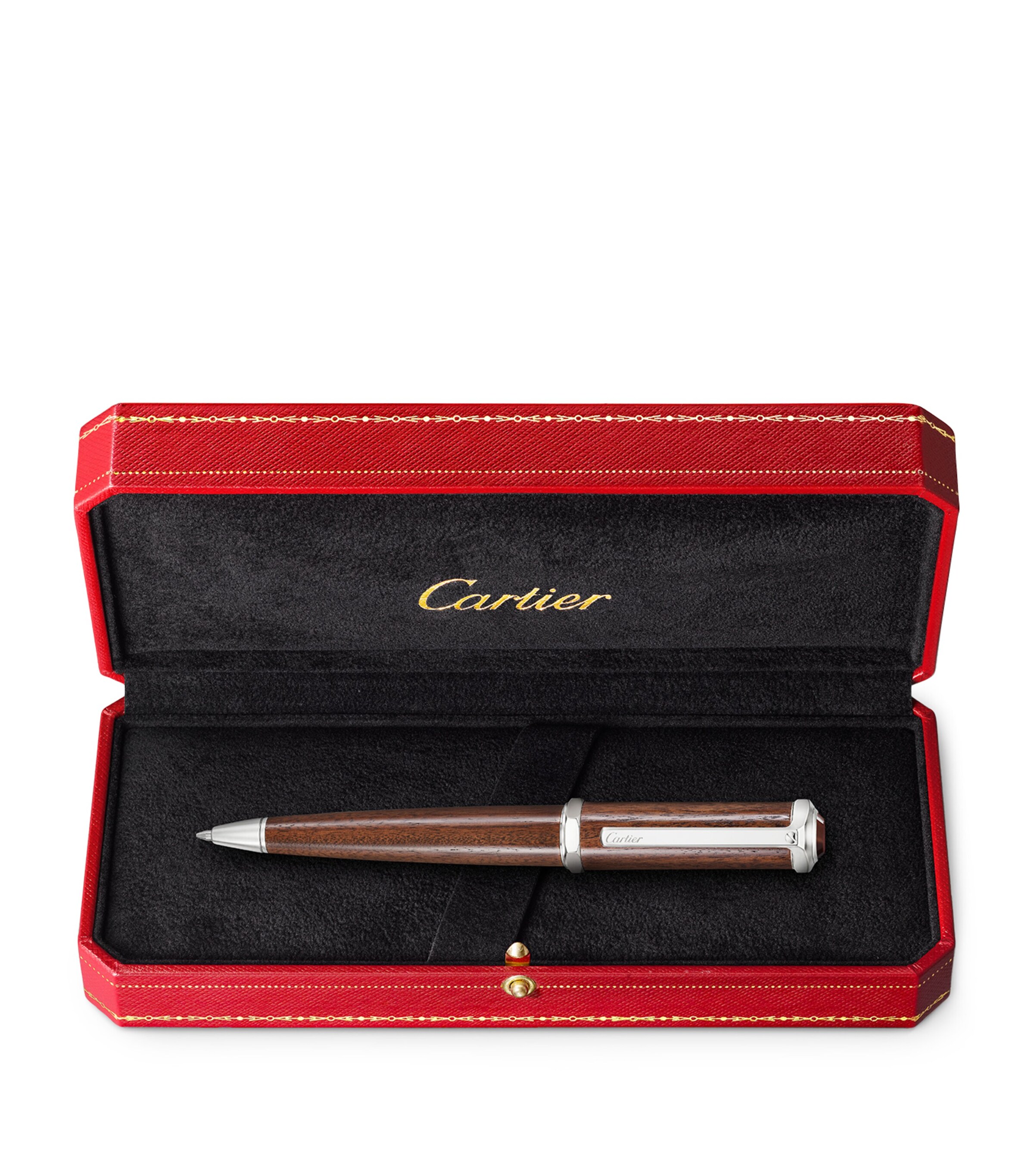 カルティエSANTOS-DUMONT BALLPOINT PEN　新品　未使用 カルティエ ボールペン サントス ドゥ メタル/ GP カルティエに