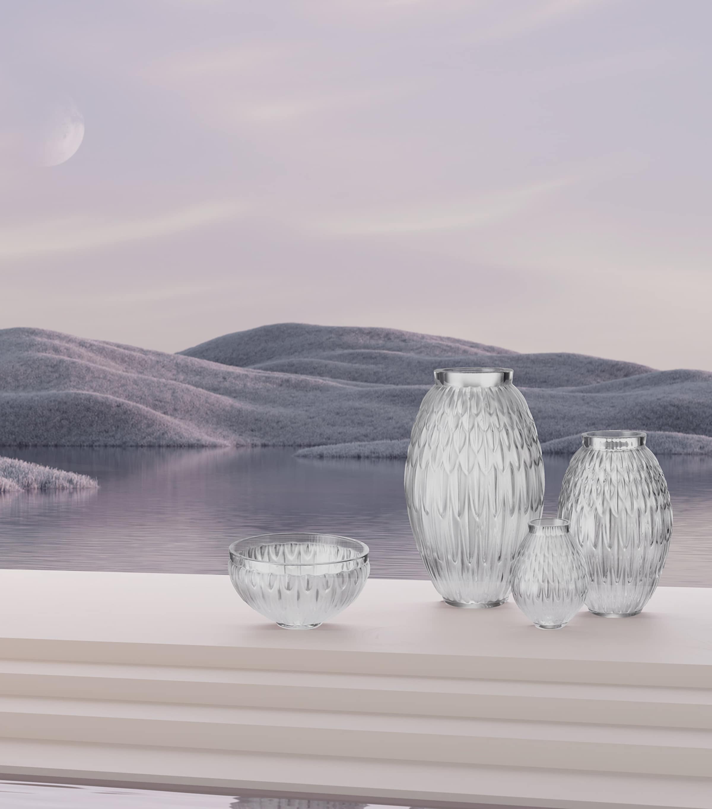 Crystal Plumes Bowl (20cm) INCOLORE Image 3