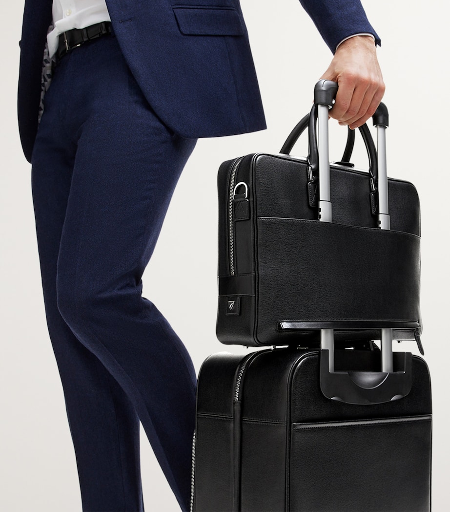 Leather Mount Street Briefcase Bag BLACK Image 8