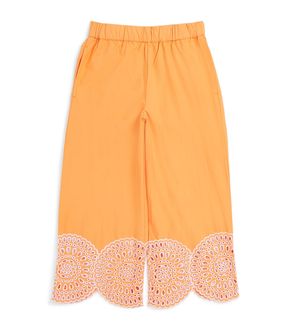 Stella McCartney Kids Organic Cotton Embroidered Trousers (2-14 Years) Image 1