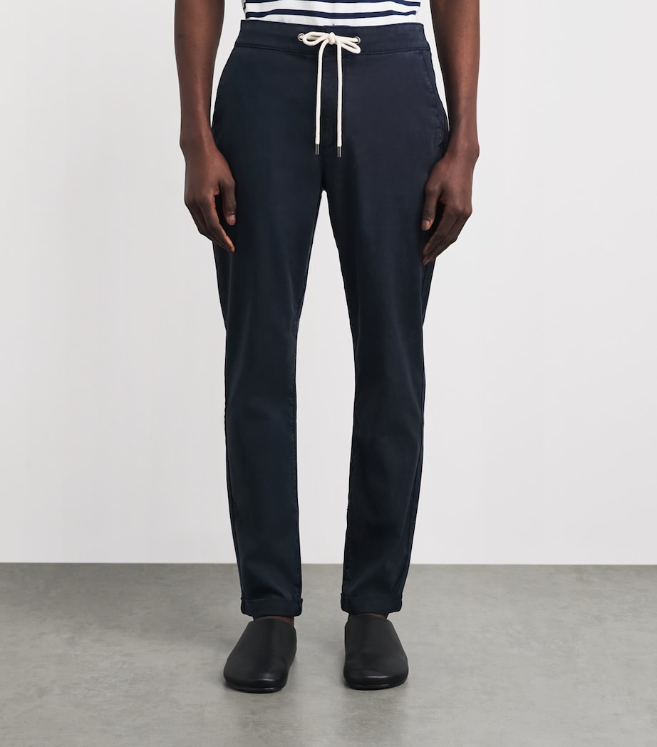 PAIGE Mens Drawstring Fraser Chinos Vintage Deep Anchor Image 4