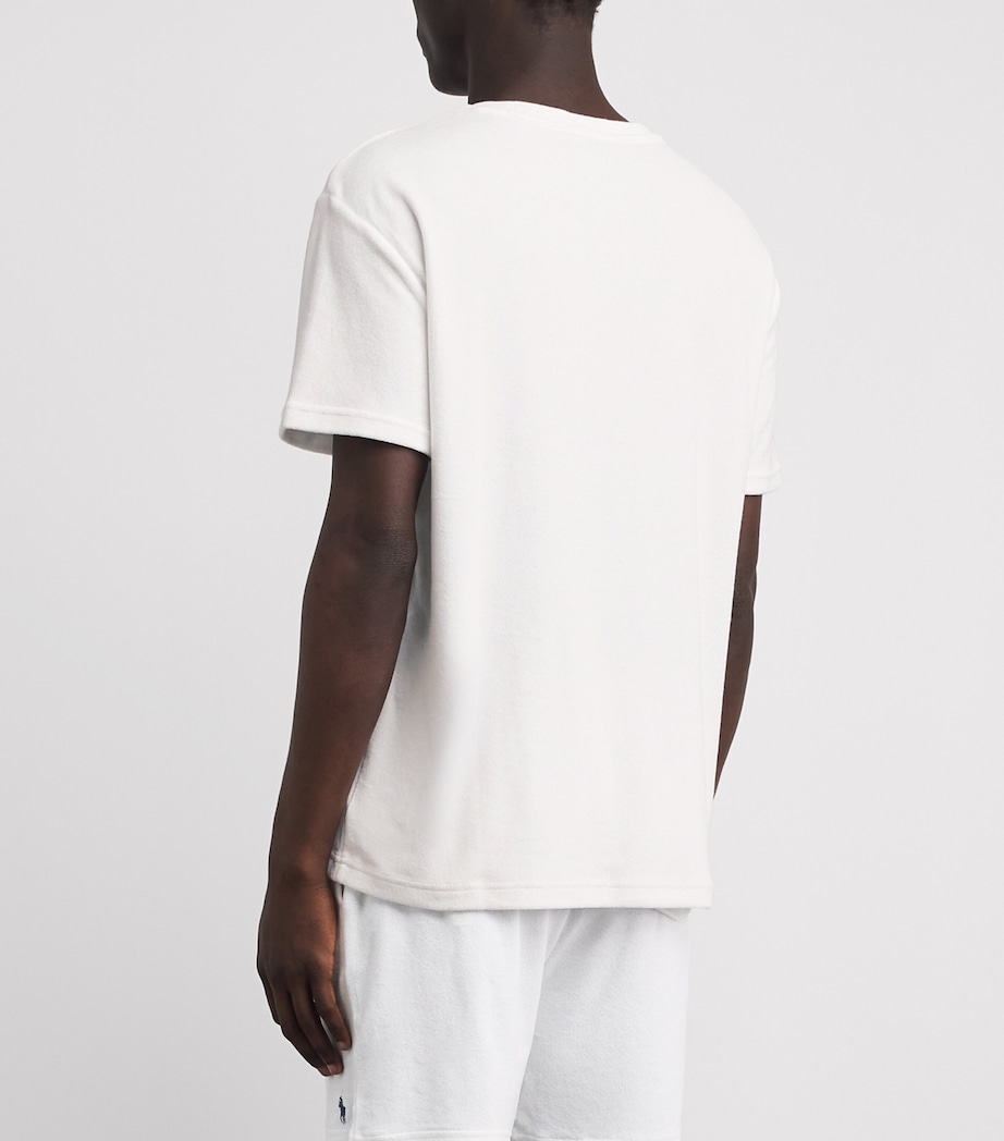 Polo Ralph Lauren Mens Cotton-Blend Terry Cloth T-Shirt White Image 5