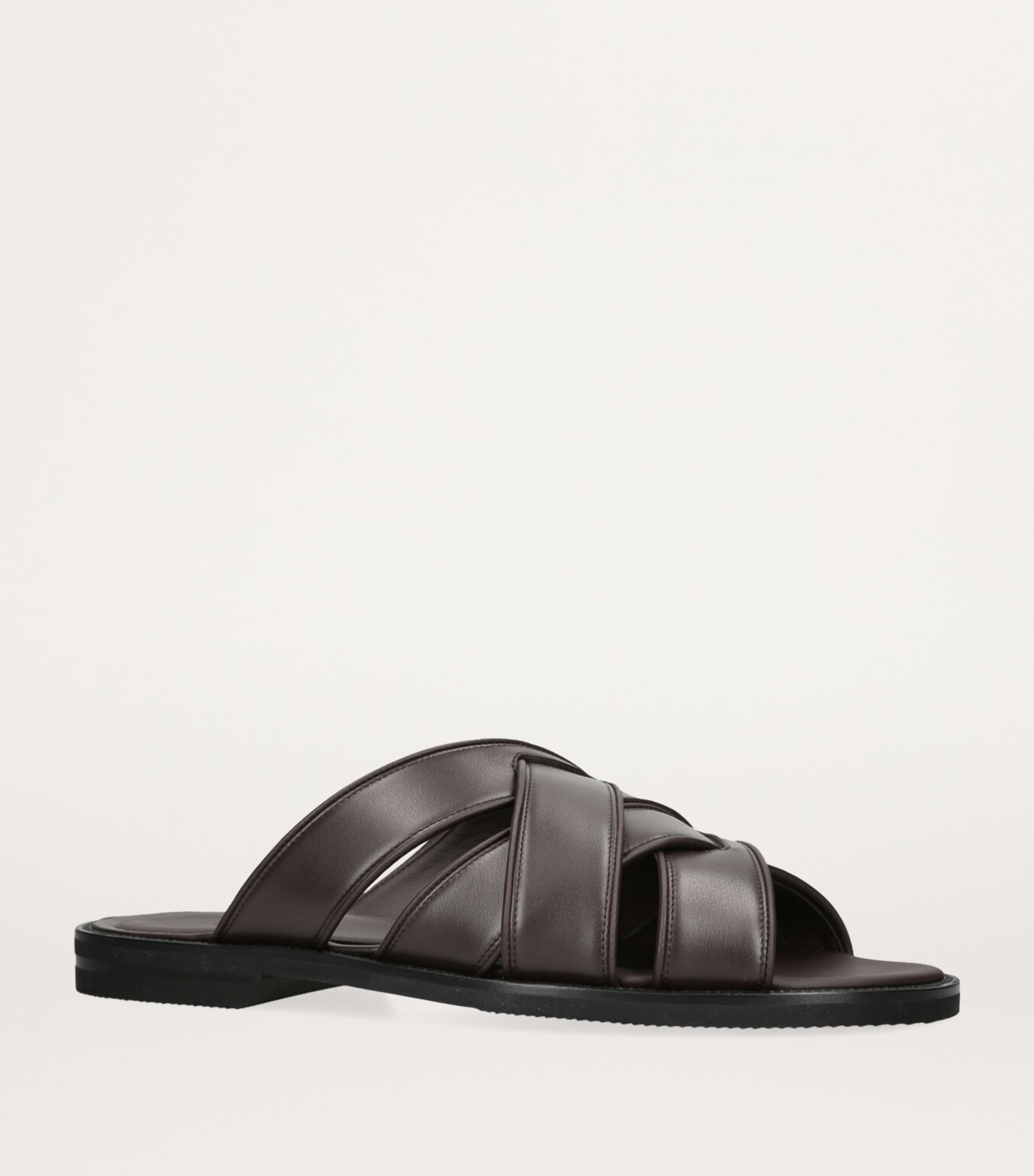 John Lobb Leather Salt Sandals Brown Image 3