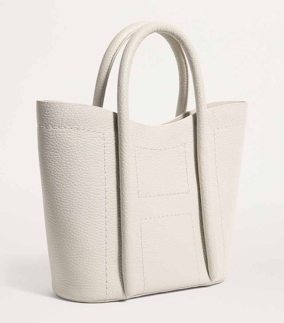 Harrods Grab Leather Rope Tote Bag Birch Image 3