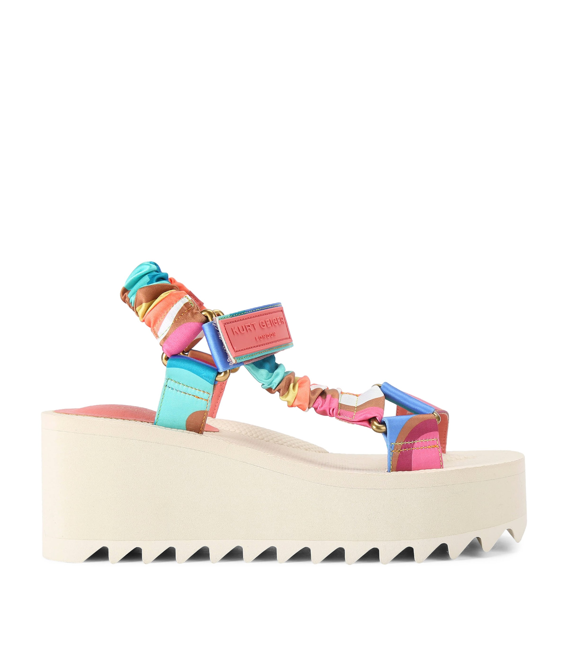 Kurt Geiger Satin Orion Wedge Sandals