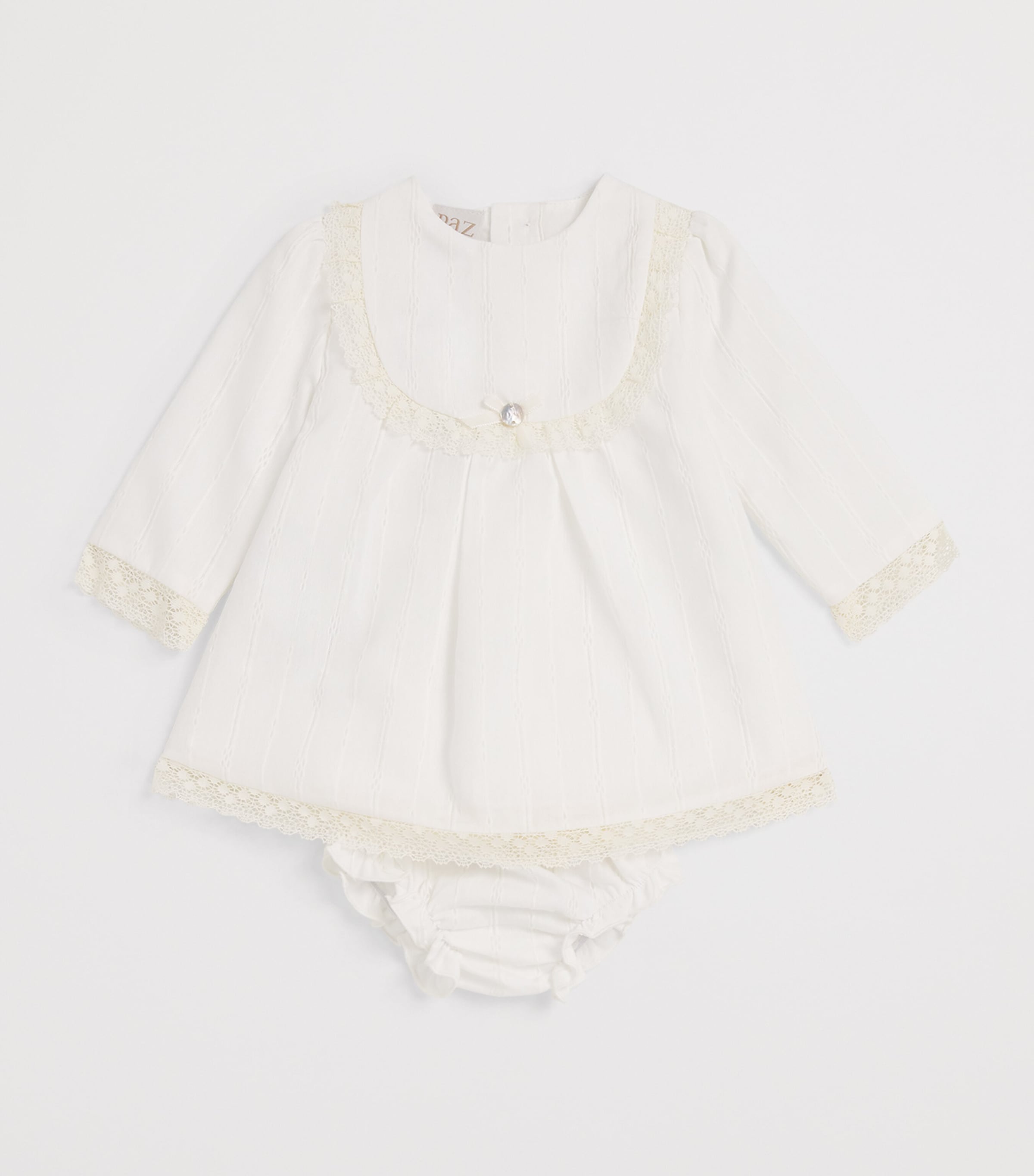 Cotton-Blend Lace Dress and Bloomers Set (1-24 Months) 60 T2020 Image 3