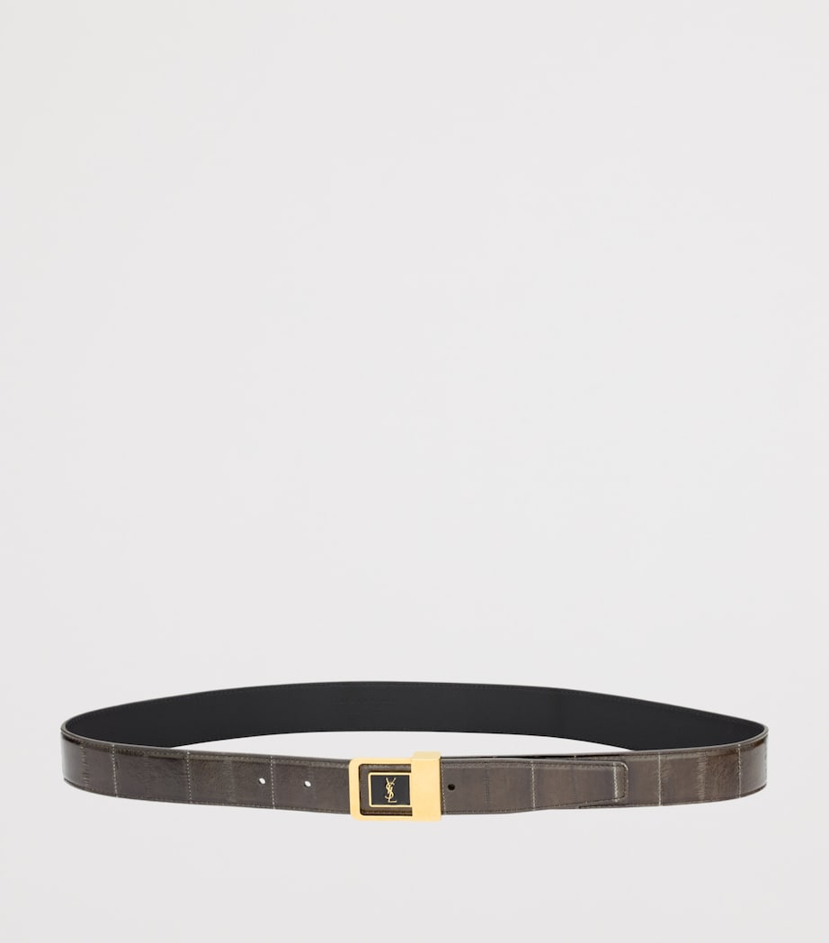 Saint Laurent Leather Logo Belt Image 2