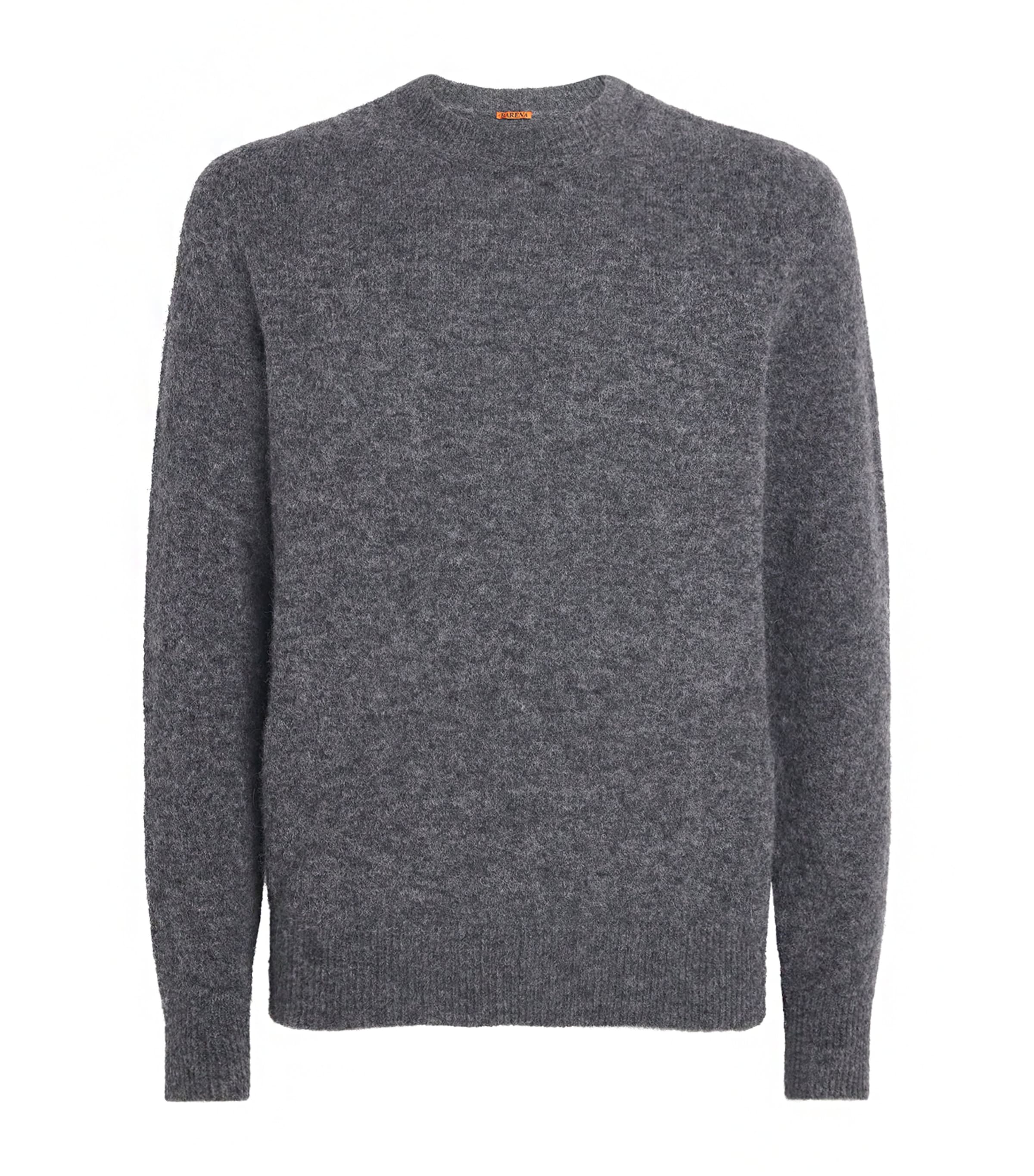 Barena Mens Alpaca-Blend Crew-Neck Sweater Grey Image 1