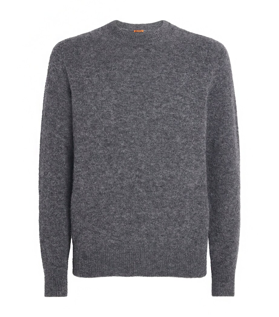 Barena Mens Alpaca-Blend Crew-Neck Sweater Grey Image 1