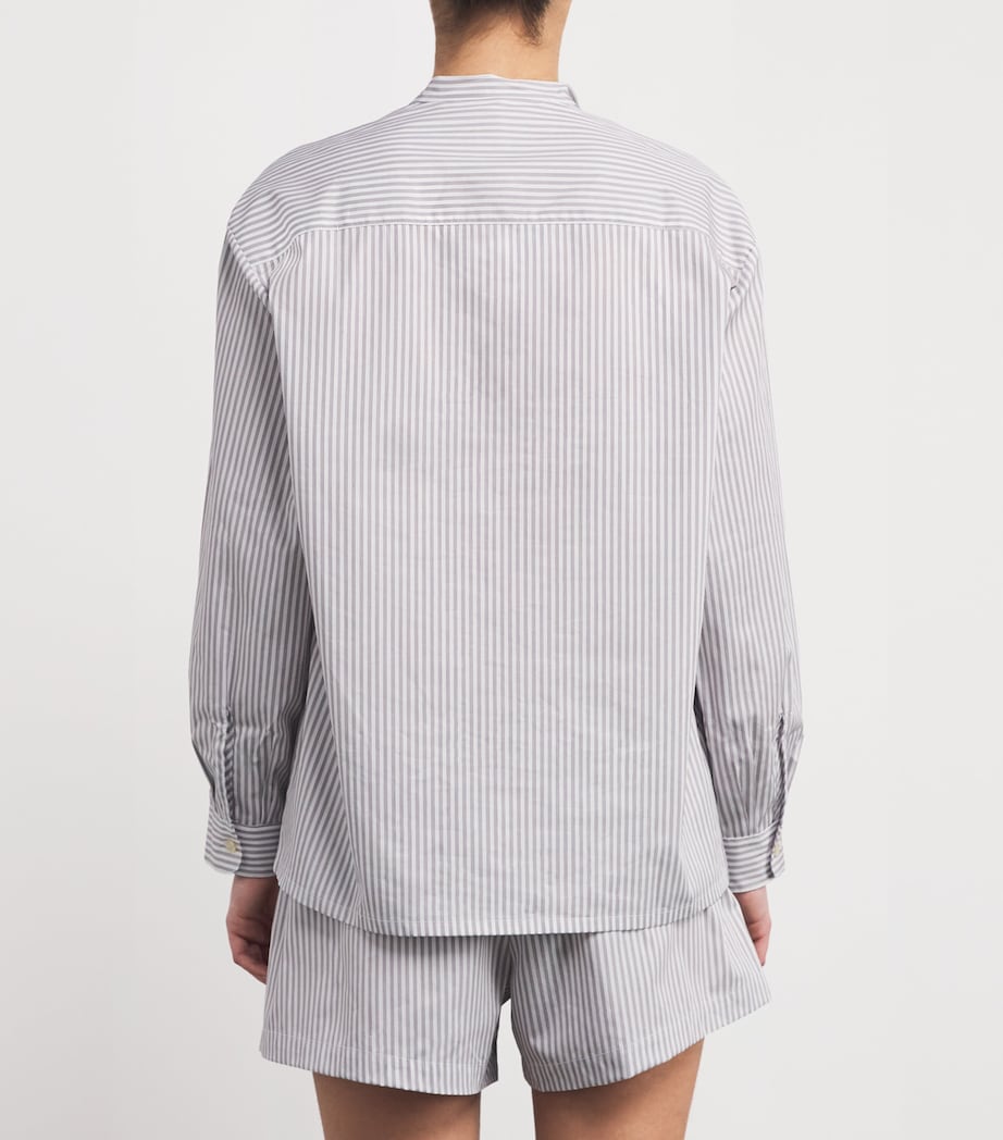 Cotton Yoshi Pyjama Shirt PARCHMENT/PINOT Image 4