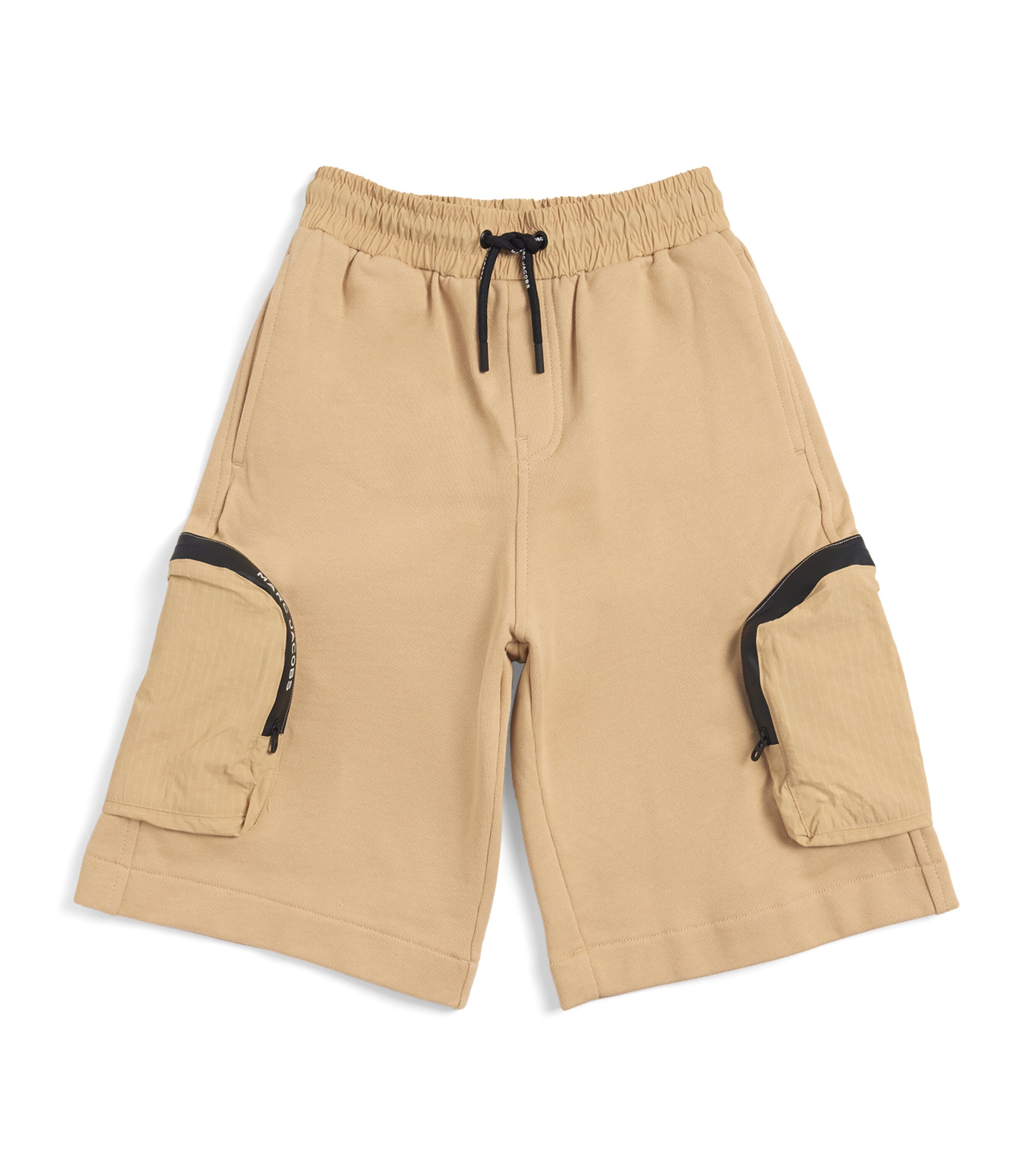 Marc Jacobs Cotton Zipped-pocket Bermuda Shorts In Beige