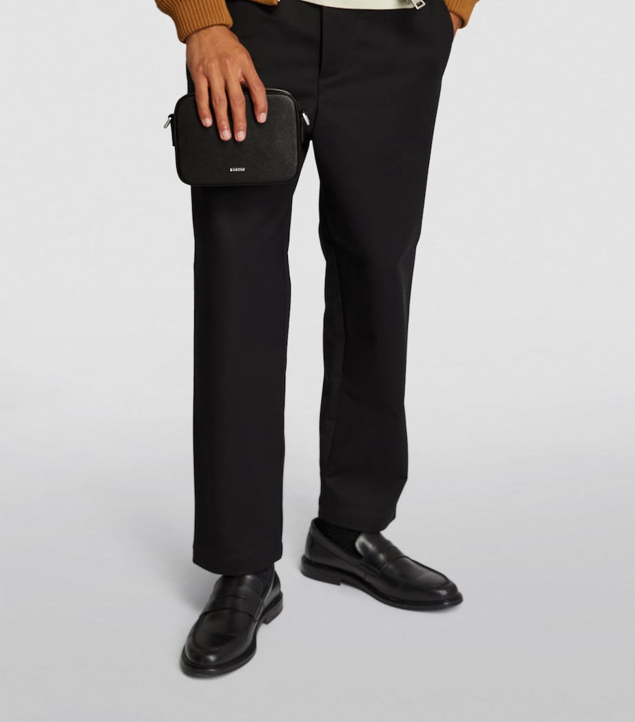 Saffiano Leather Cross-Body Bag BLACK Image 4