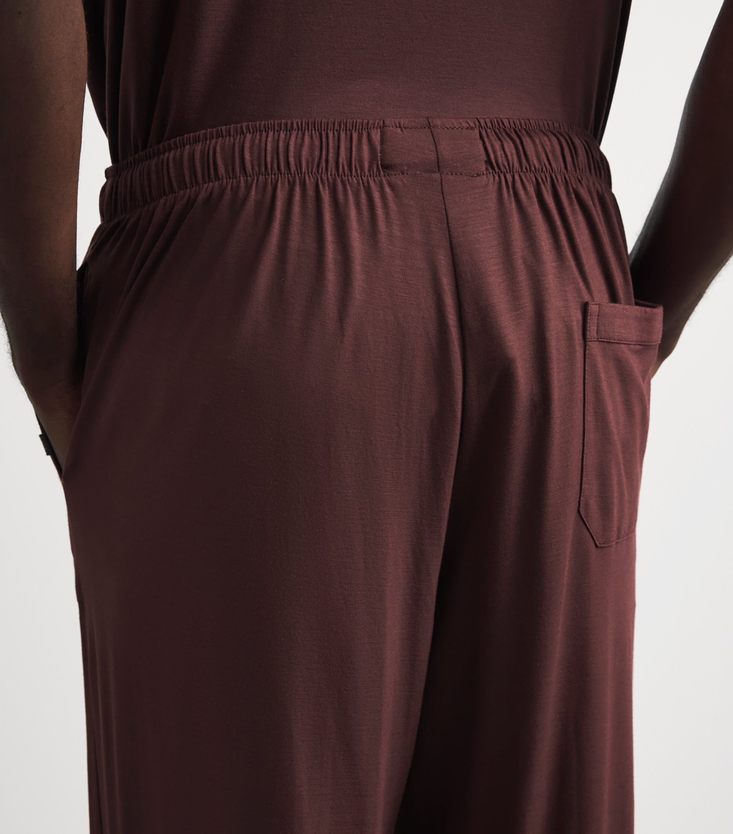 Derek Rose Mens Basel Lounge Trousers Bro Image 3