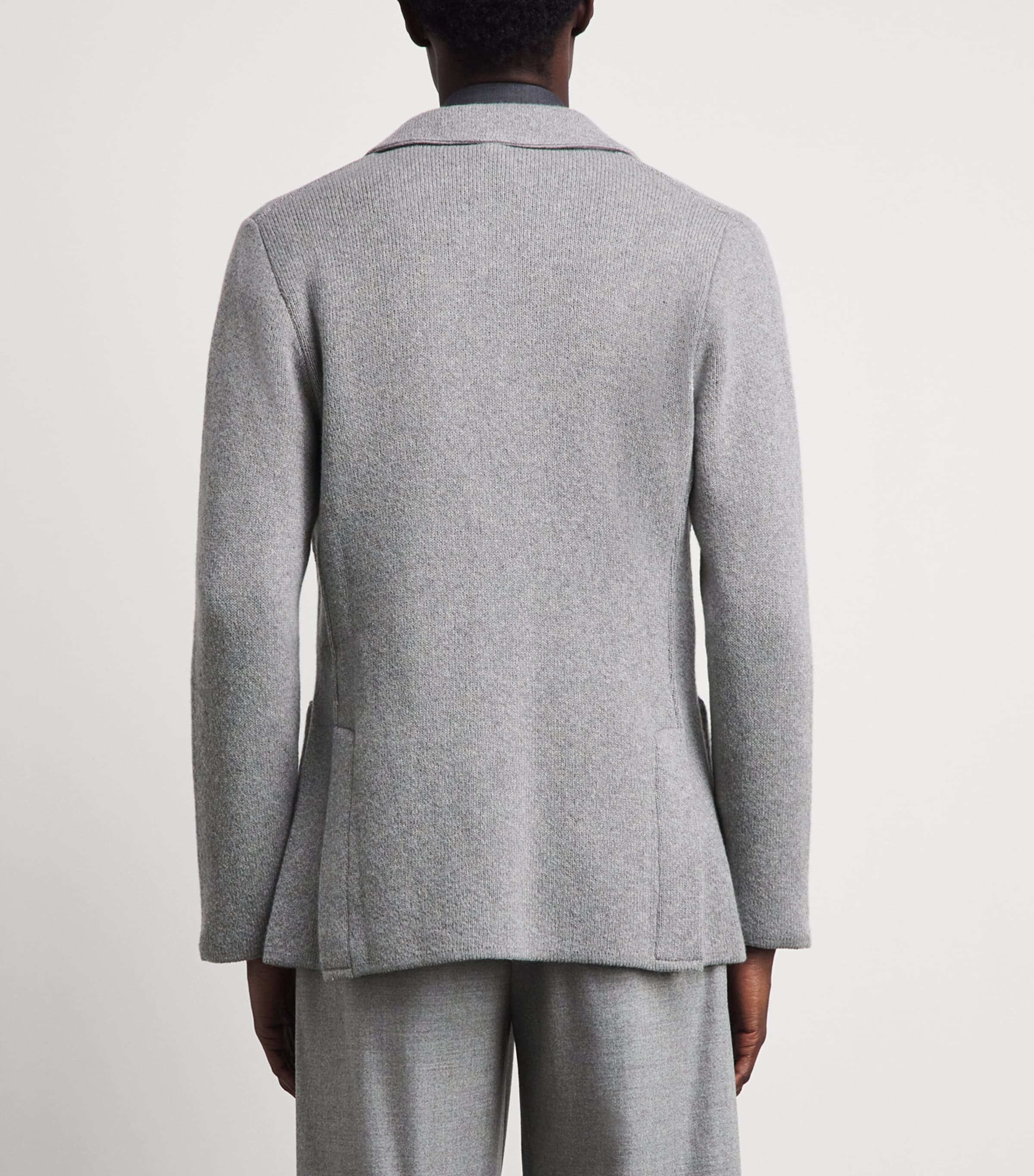Lardini Mens Cashmere Blazer Grey Image 5