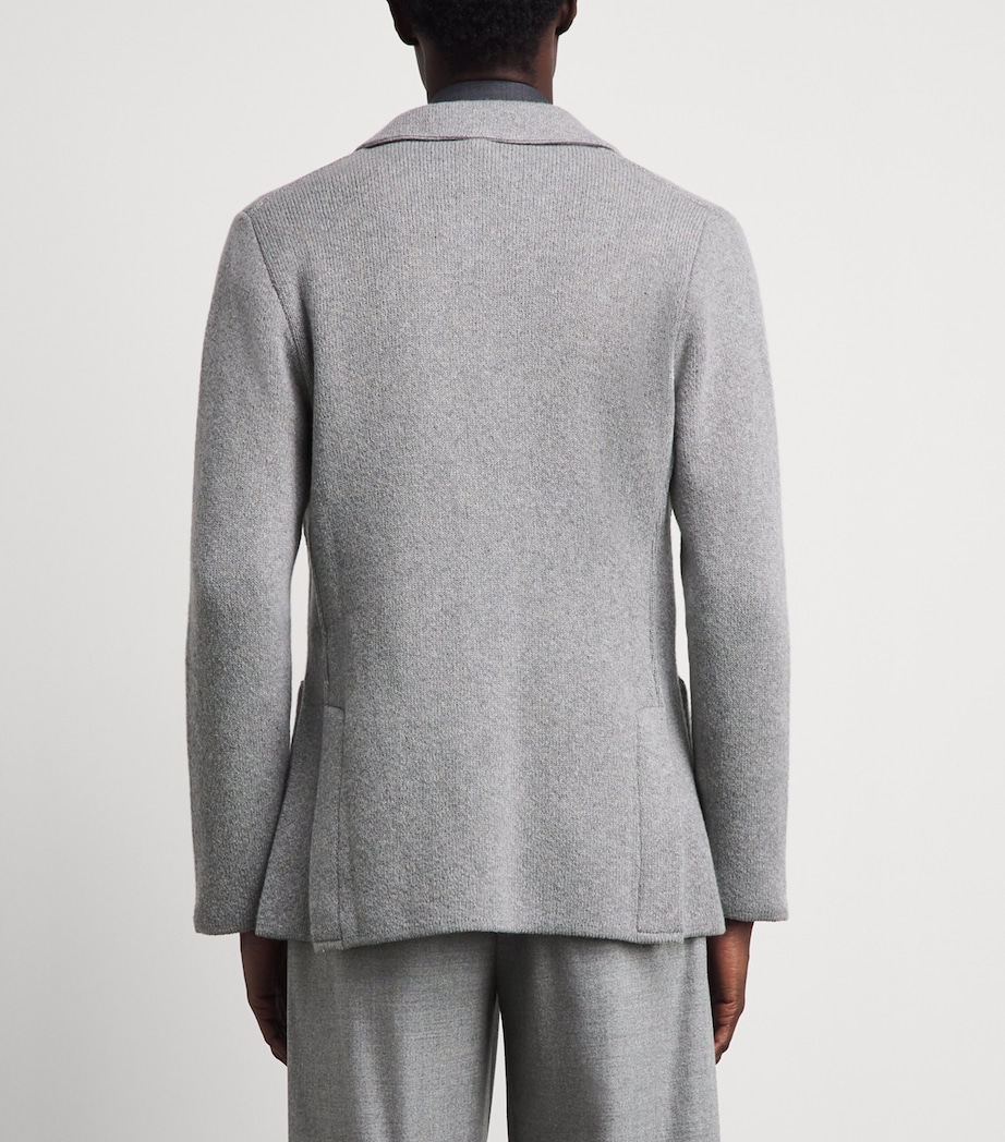 Lardini Mens Cashmere Blazer Grey Image 5